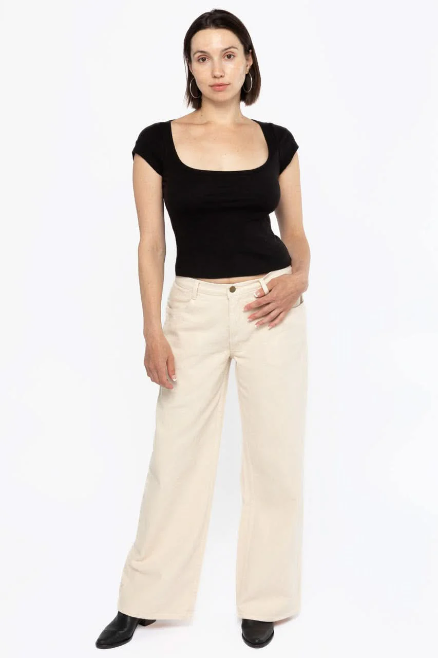 RBDW401GD - 12 oz Bull Denim Mid Rise Wide Leg Jeans - Image 7