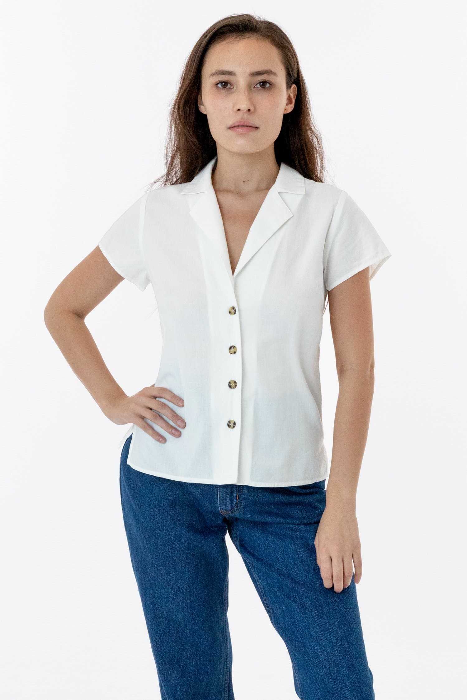 RCP345GD - Slim Fit Camp Collar Shirt - Image 4