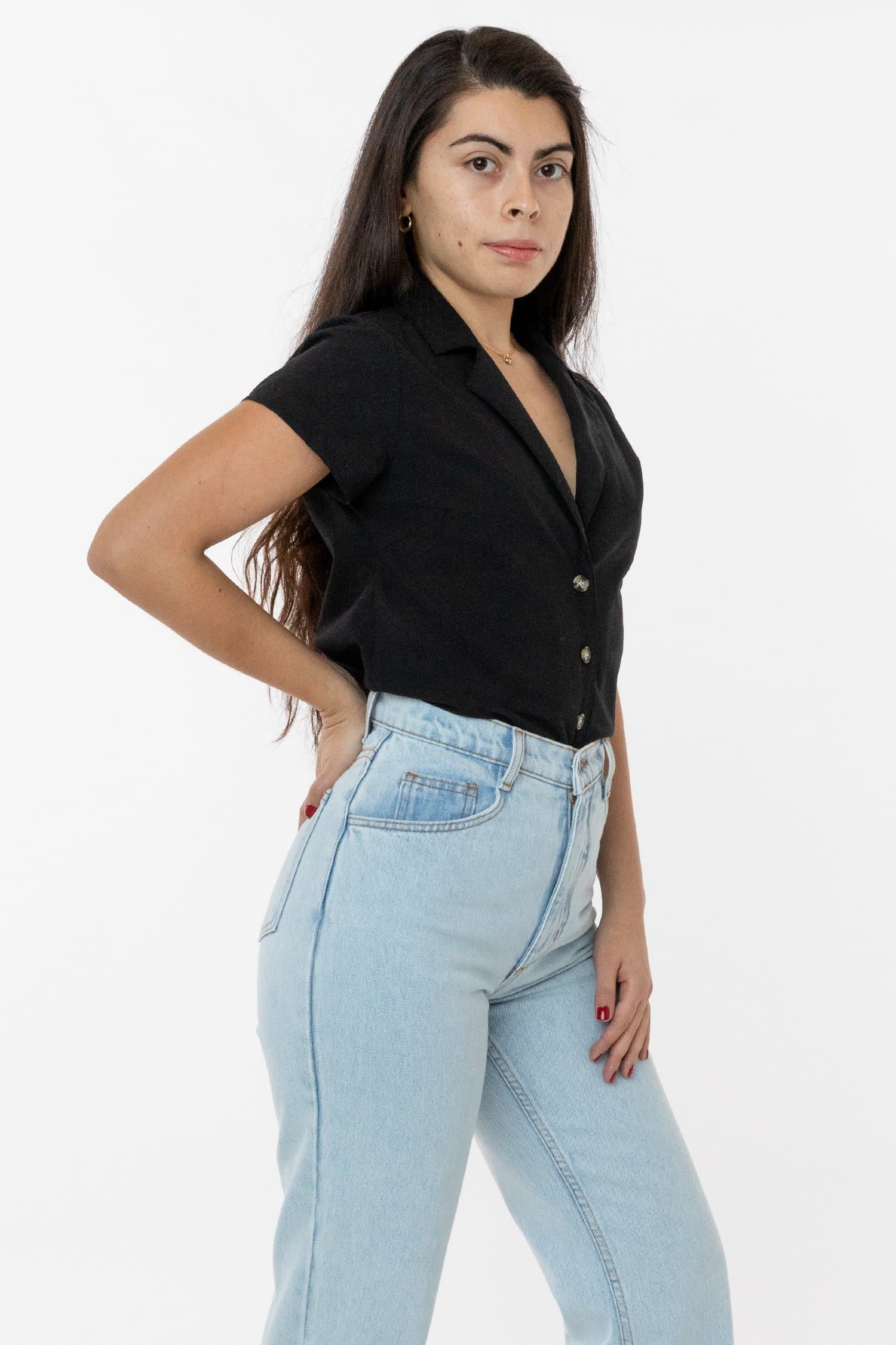 RCP345GD - Slim Fit Camp Collar Shirt - Image 8
