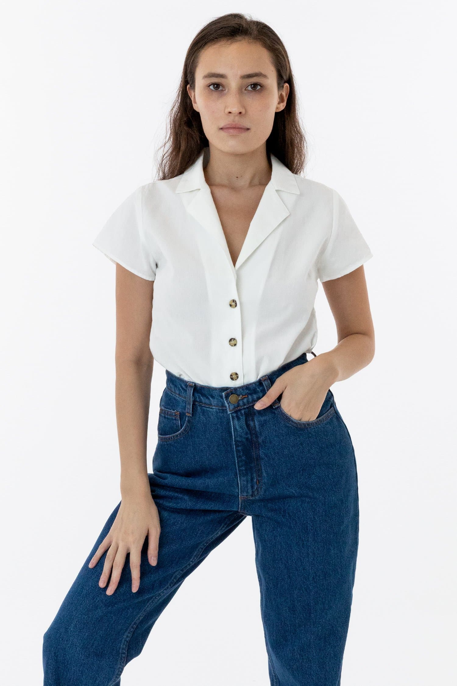 RCP345GD - Slim Fit Camp Collar Shirt - Image 9