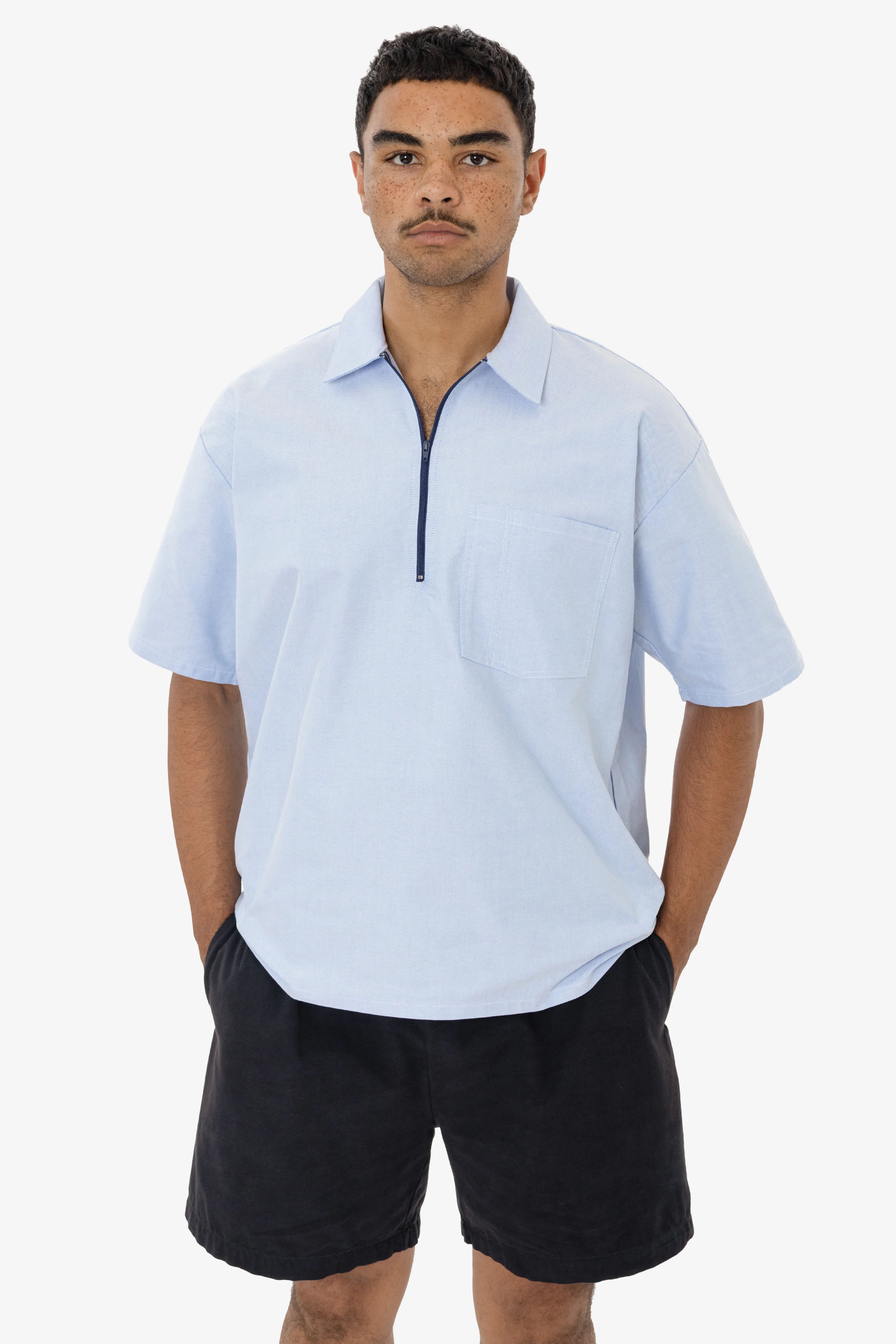 RCP409 - Oxford Zip-Up Work Shirt - Image 10