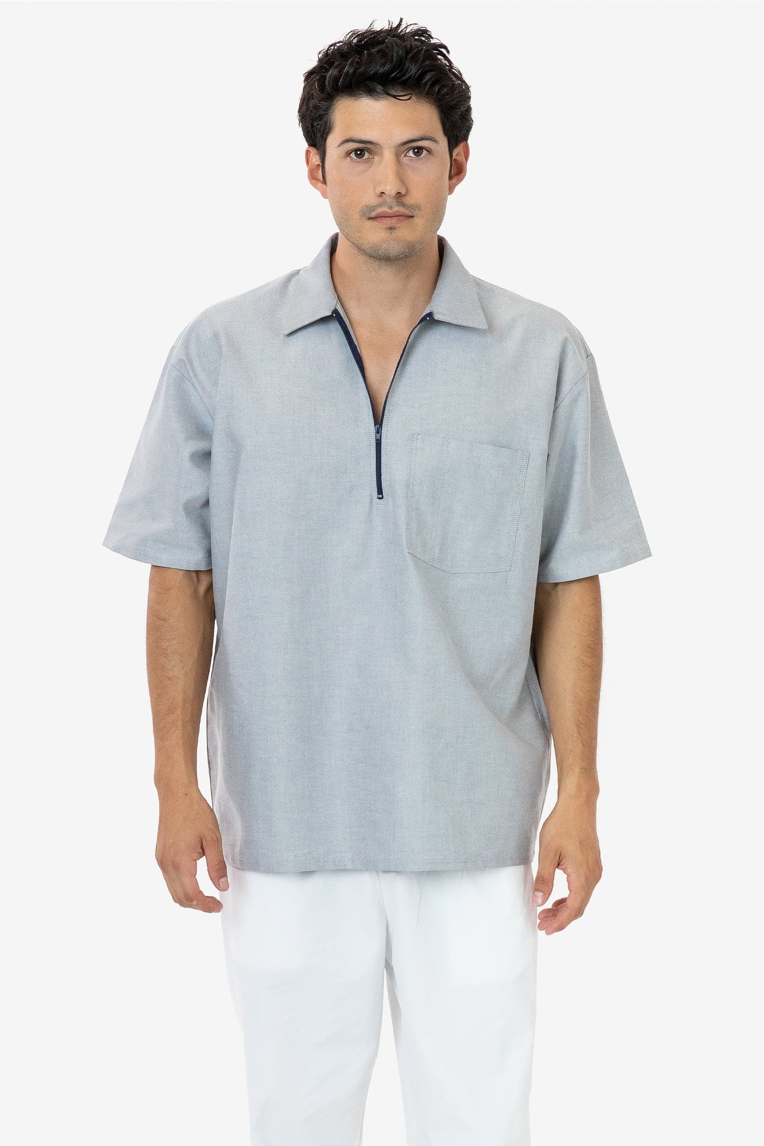 RCP409 - Oxford Zip-Up Work Shirt - Image 3