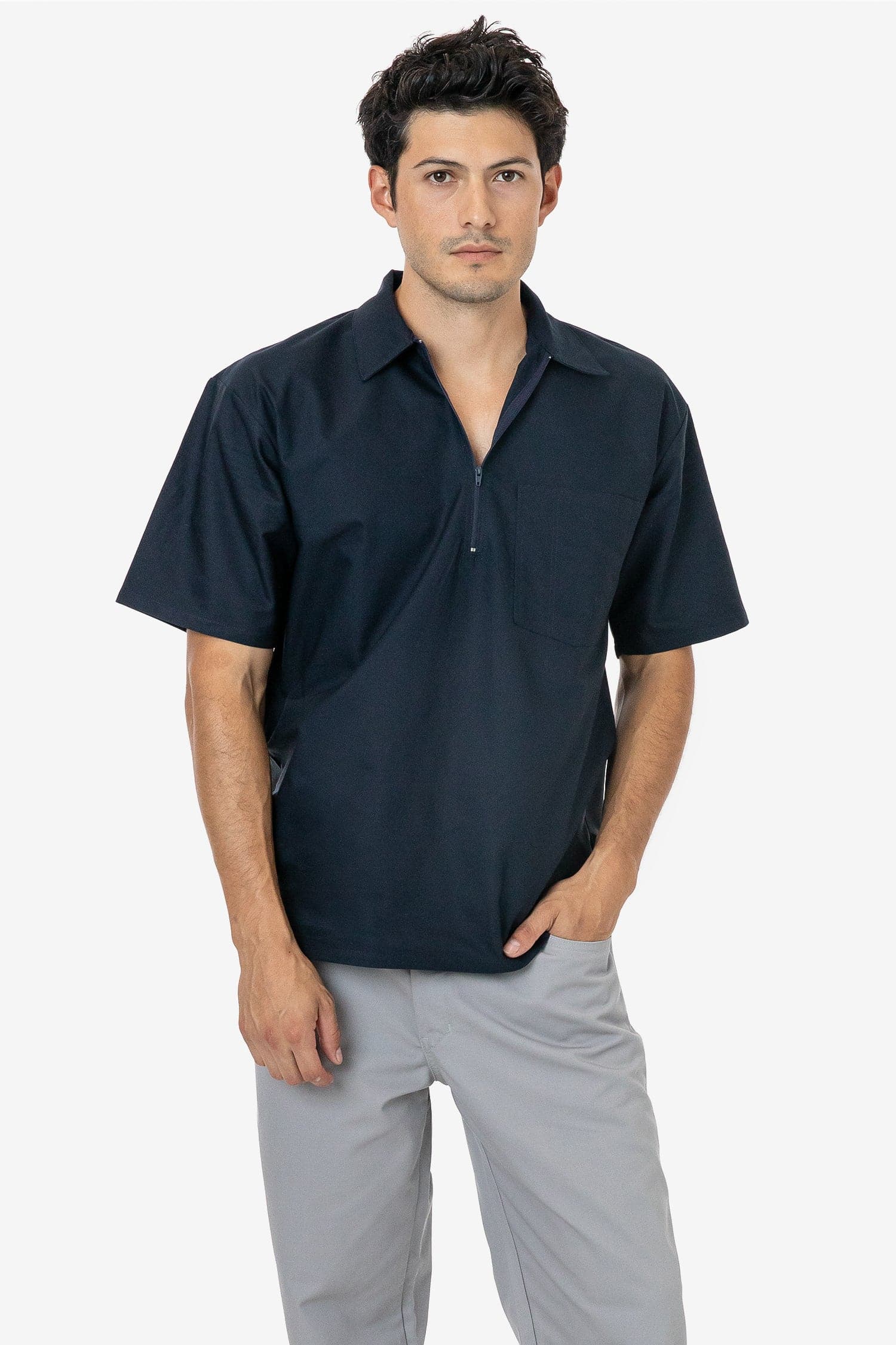 RCP409 - Oxford Zip-Up Work Shirt - Image 6
