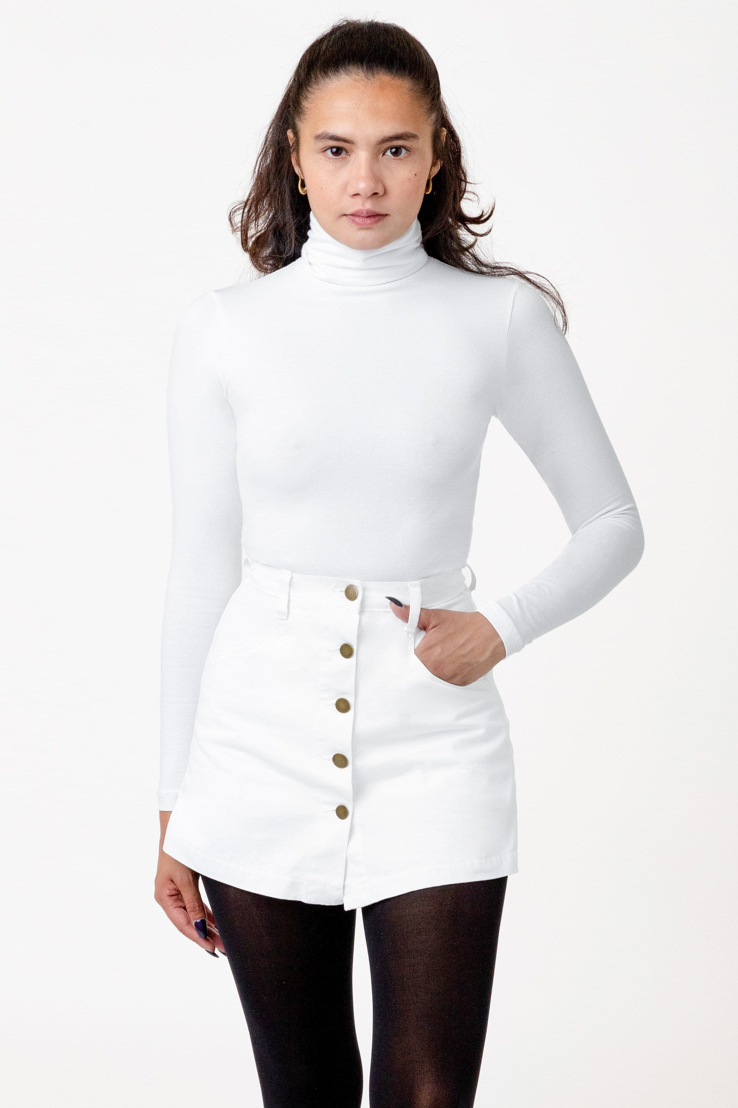 RCT380 - Cotton Twill Button-Front Skort - Image 3