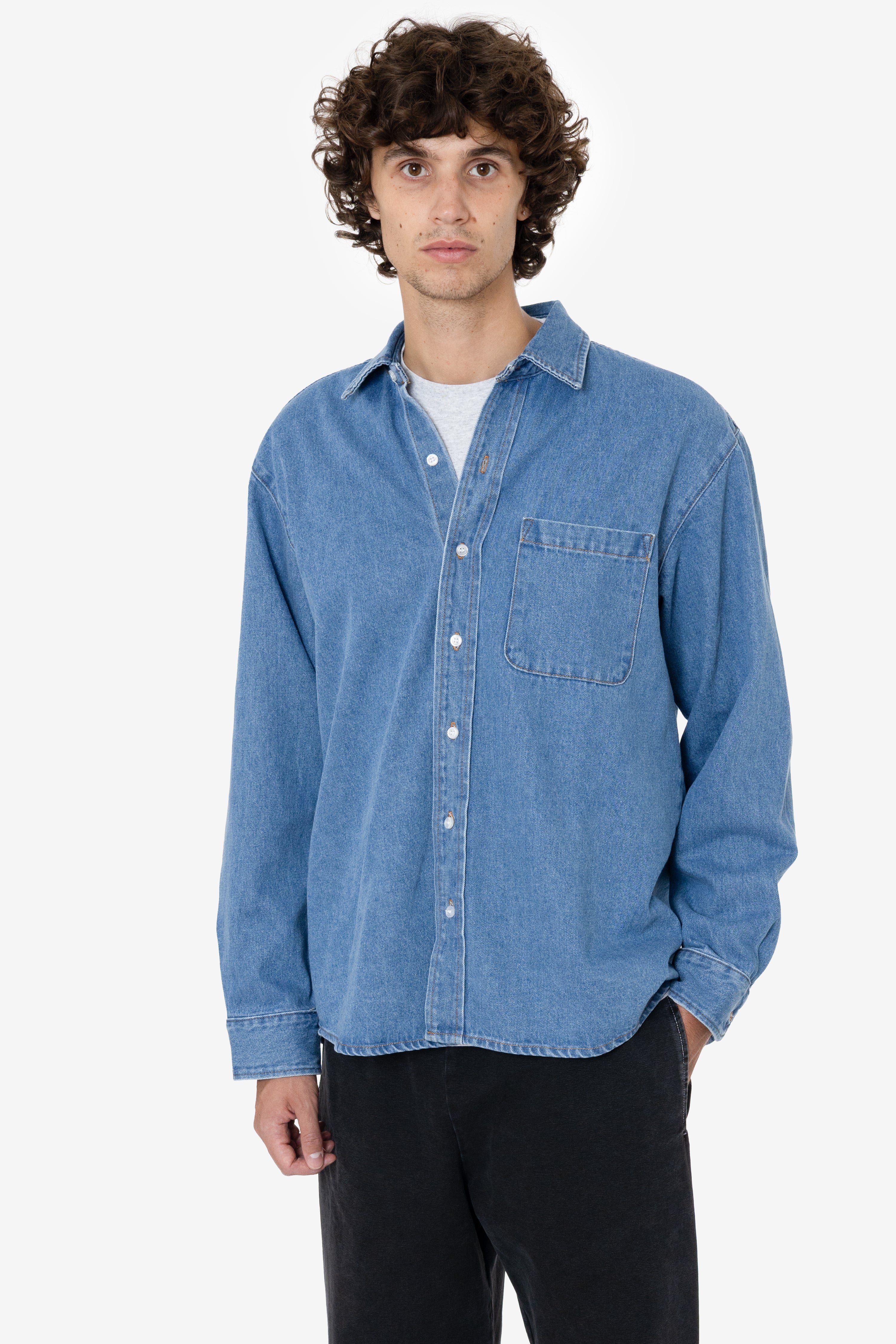RDNM402 - 10oz Denim Classic Long Sleeve Shirt - Image 2