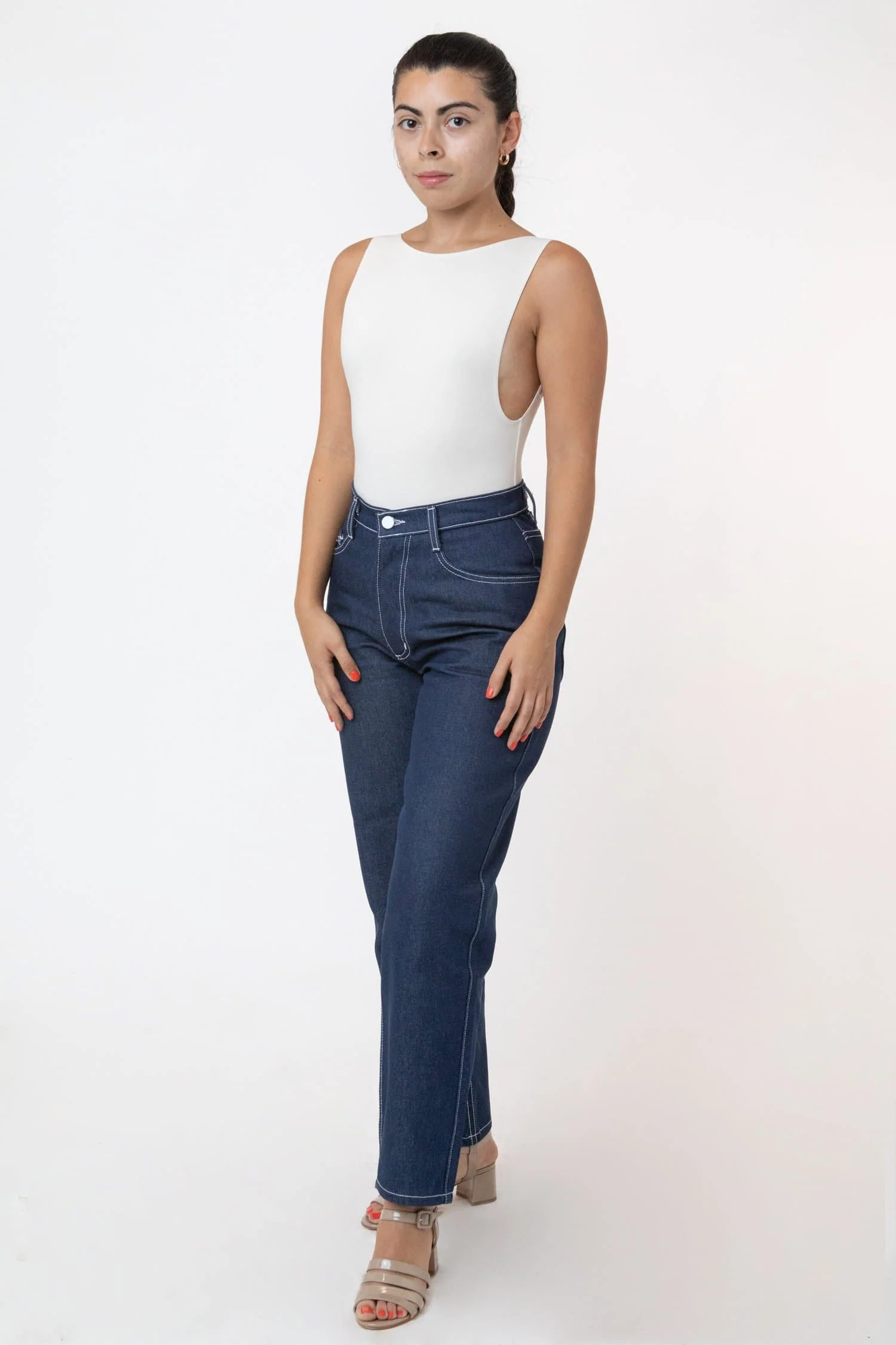 RDNW01 - Raw Indigo Women's Relaxed Fit Jeans - Image 5