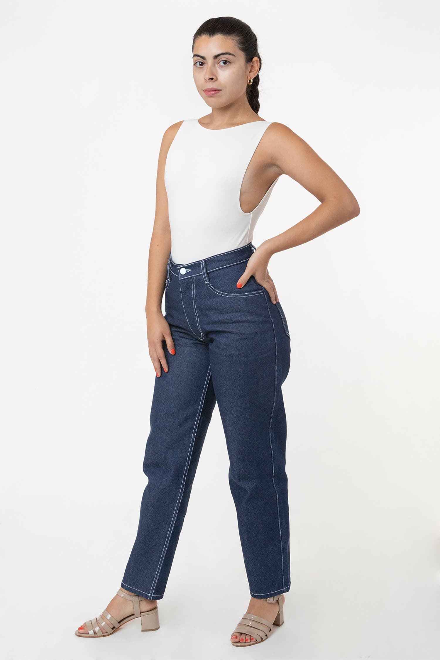 RDNW01 - Raw Indigo Women's Relaxed Fit Jeans - Image 6