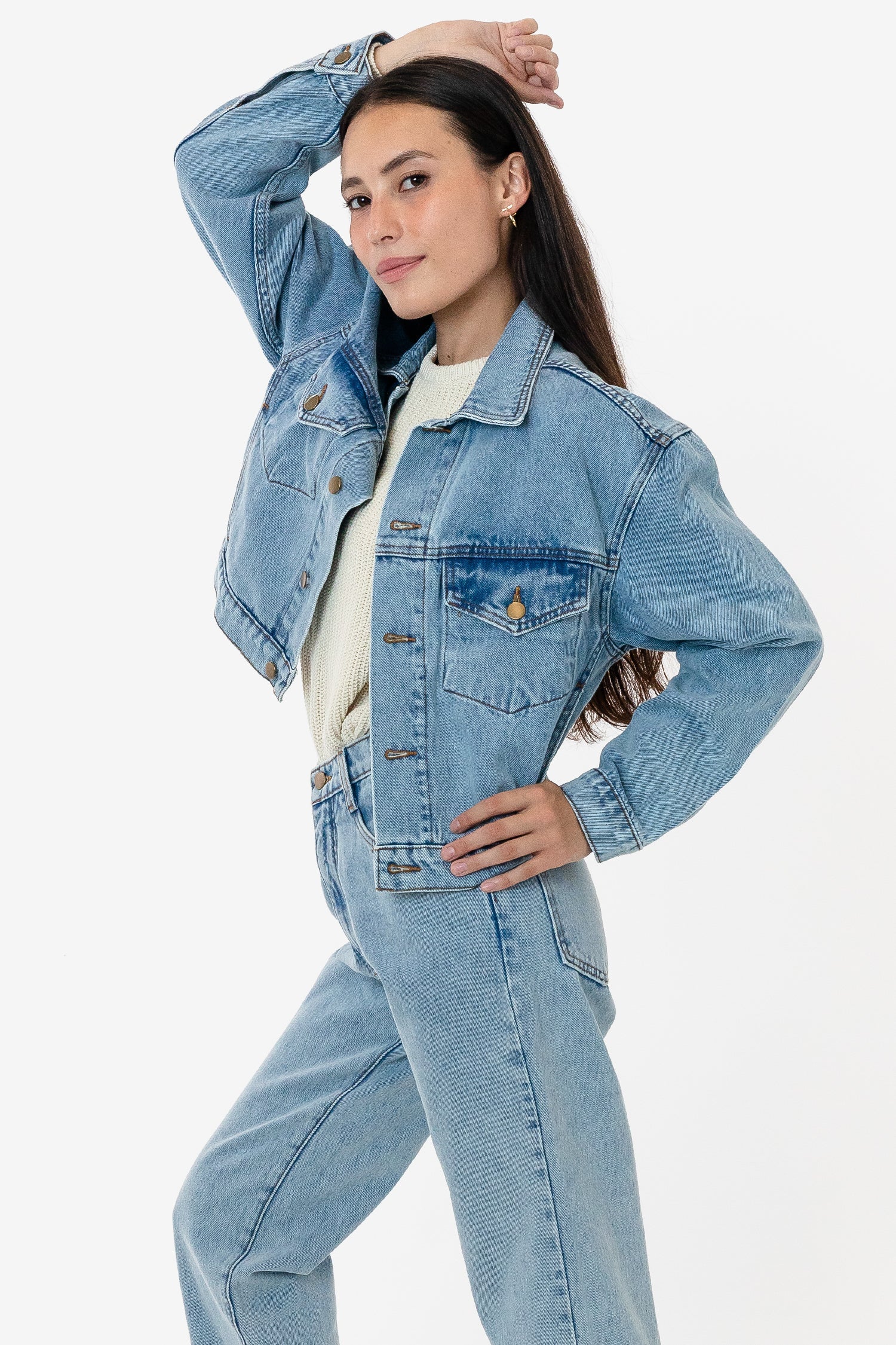 RDNW03 - Denim Cropped Jacket - Image 3