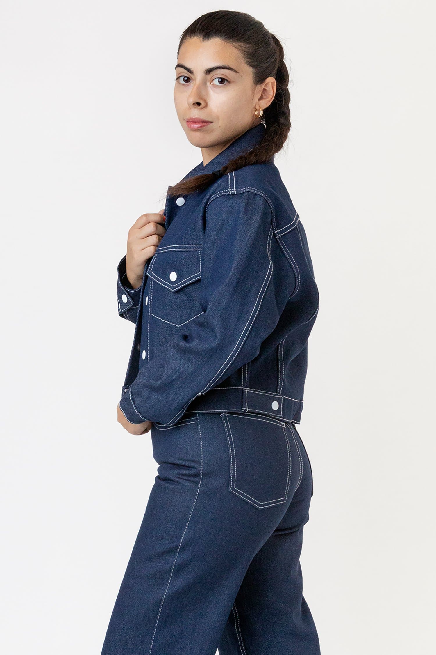 RDNW03 - Raw Indigo Cropped Denim Jacket - Image 3