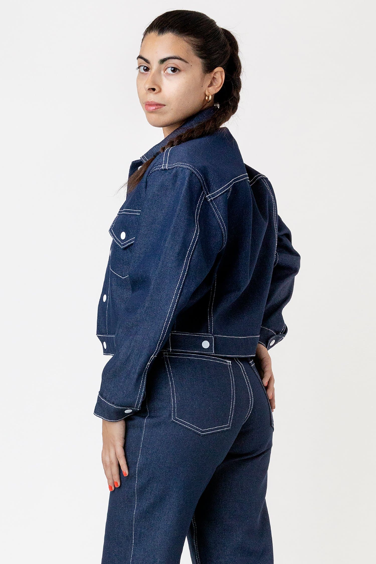 RDNW03 - Raw Indigo Cropped Denim Jacket - Image 4