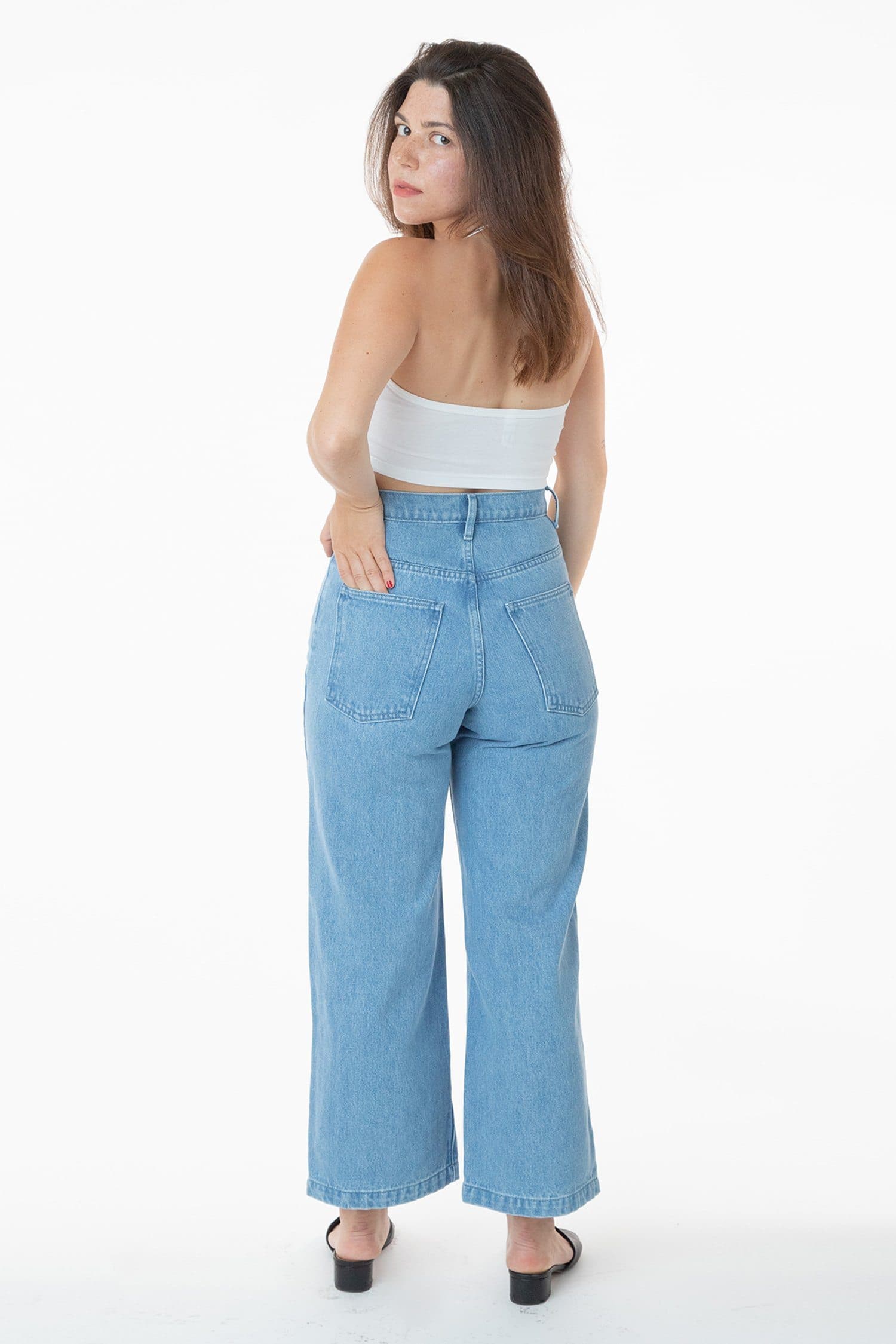RDNW09 - High Waisted Wide Leg Denim Jean - Image 5