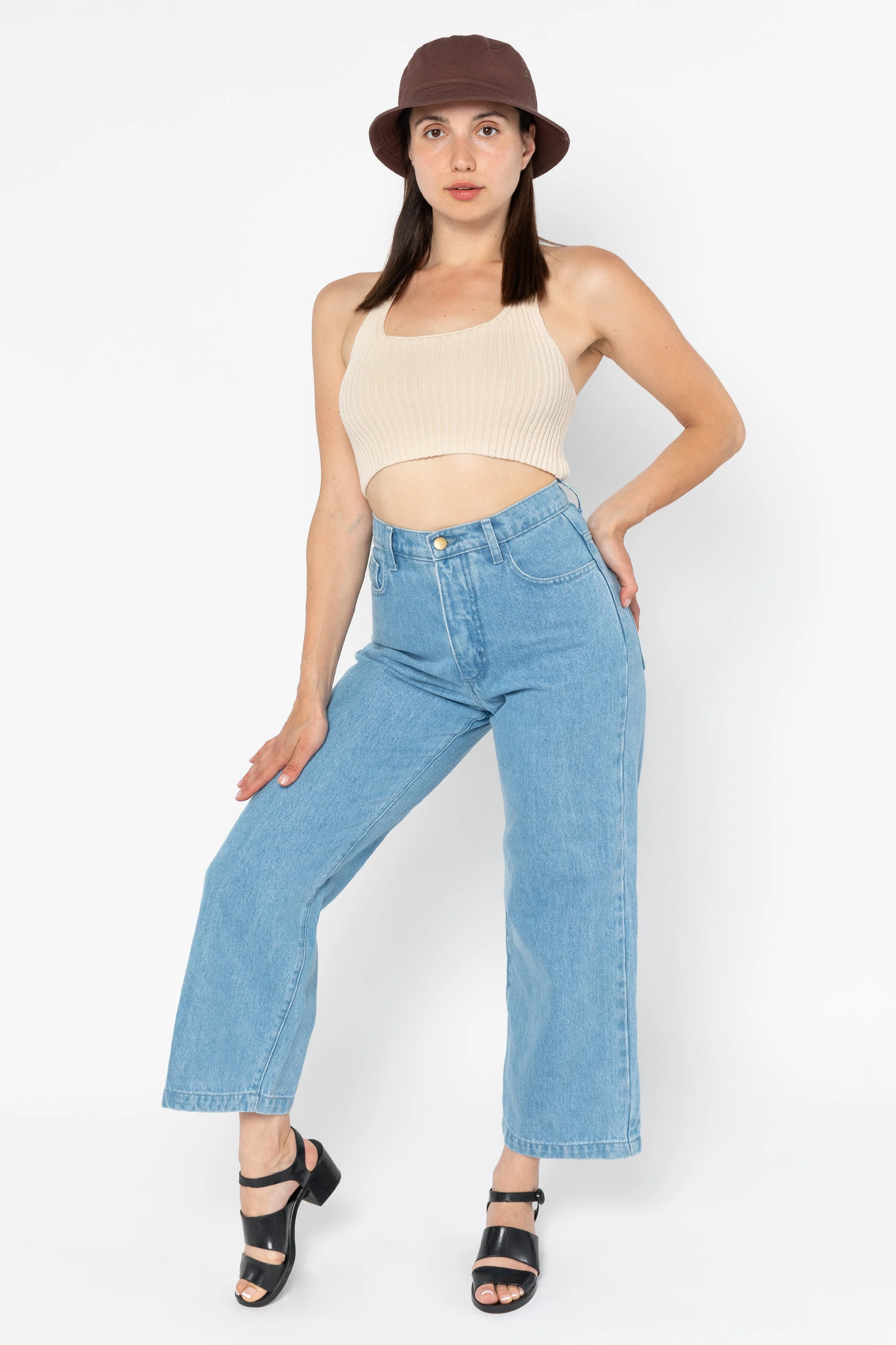 RDNW09 - High Waisted Wide Leg Denim Jean - Image 6
