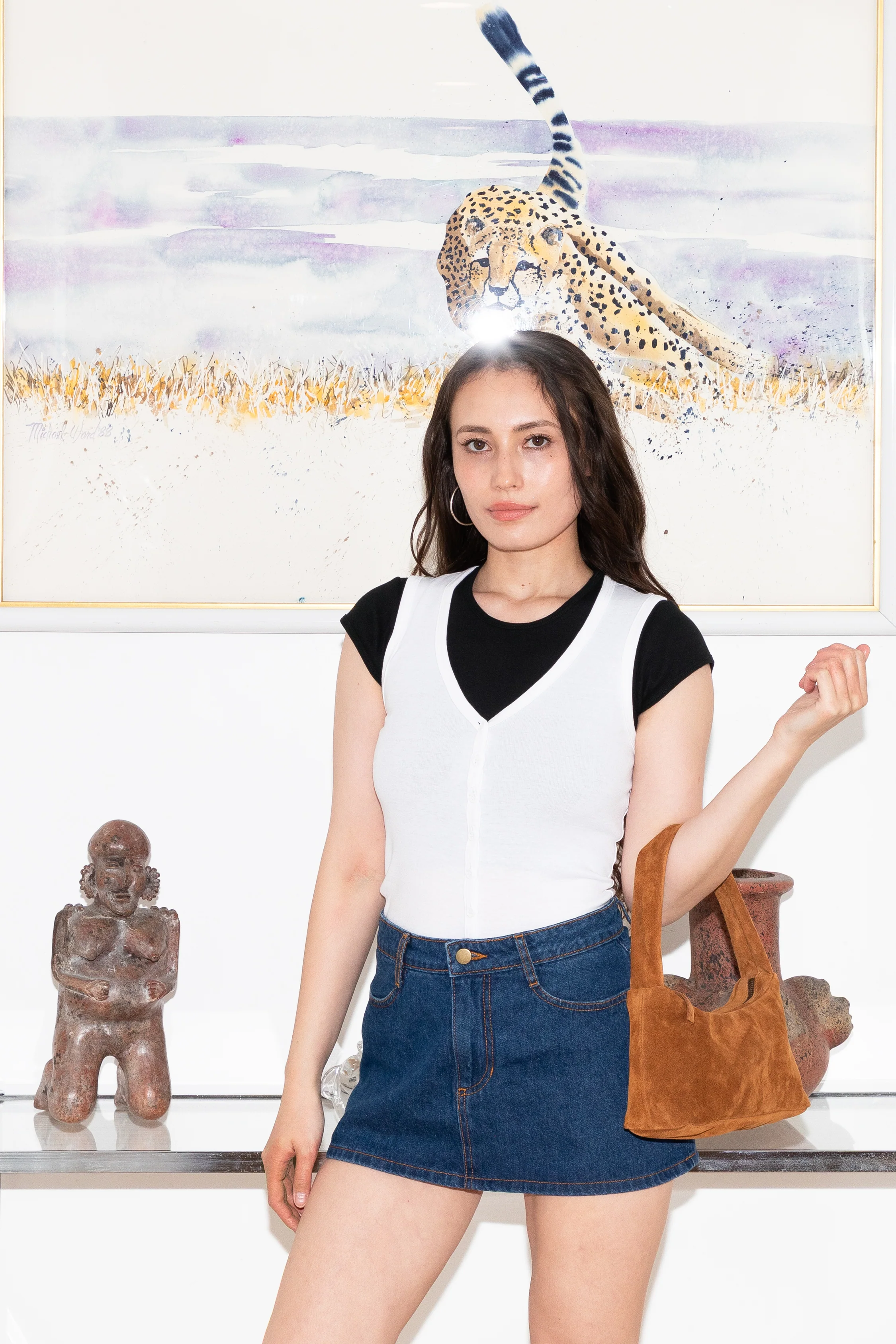 RDNW30 - Denim Micro Mini Skirt - Image 3