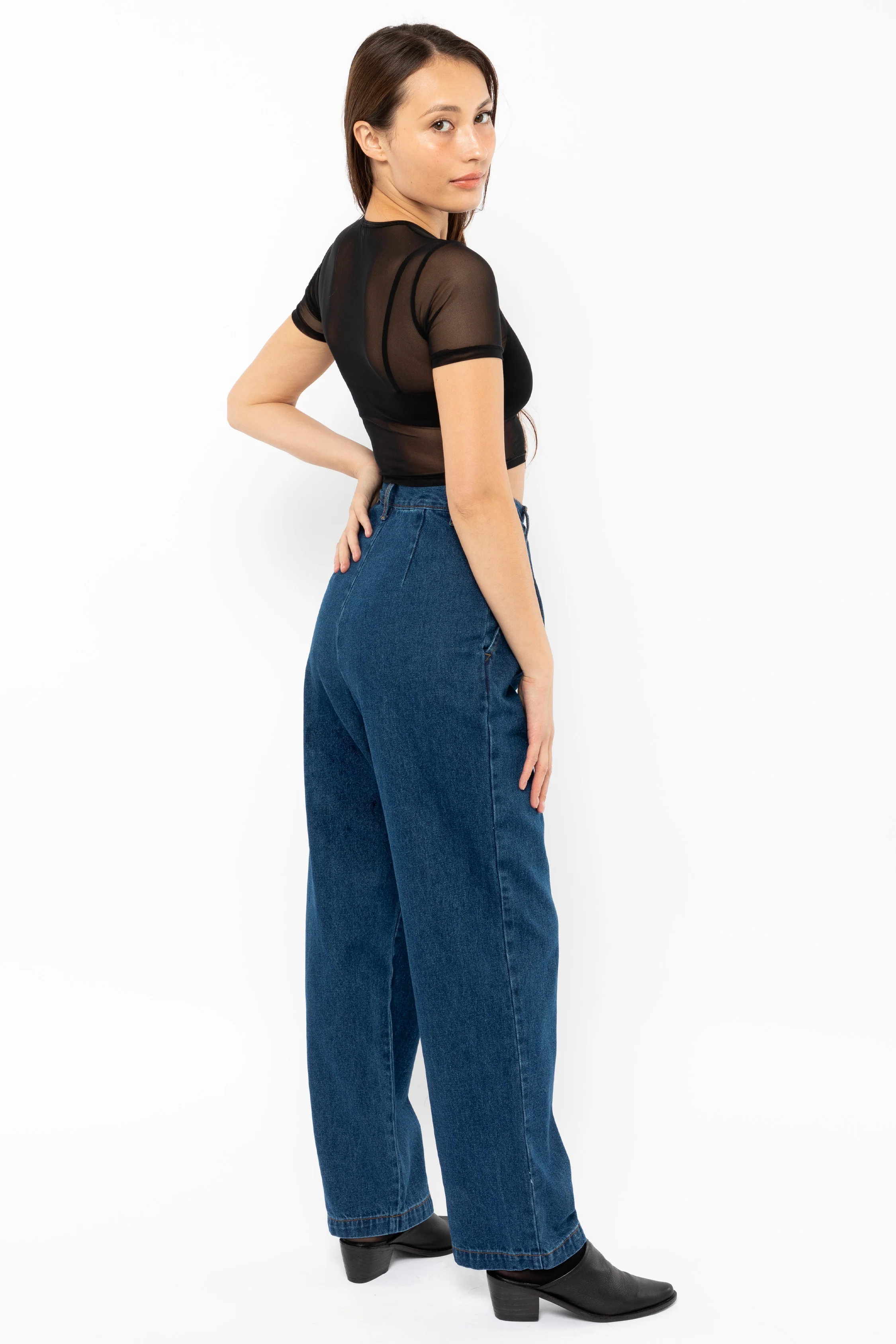 RDNW350 - Pleated Denim Straight Leg Pant - Image 6
