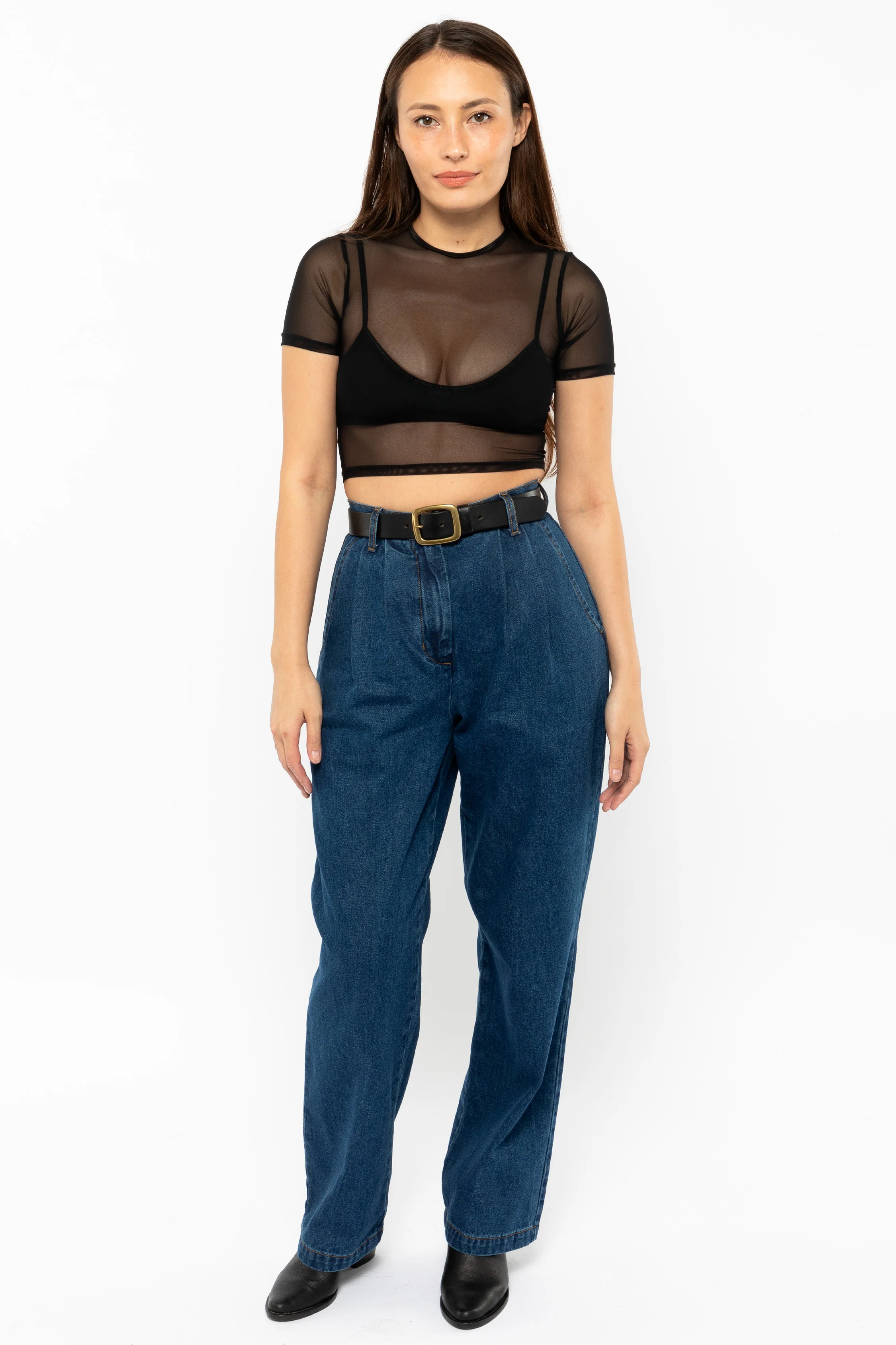 RDNW350 - Pleated Denim Straight Leg Pant - Image 8