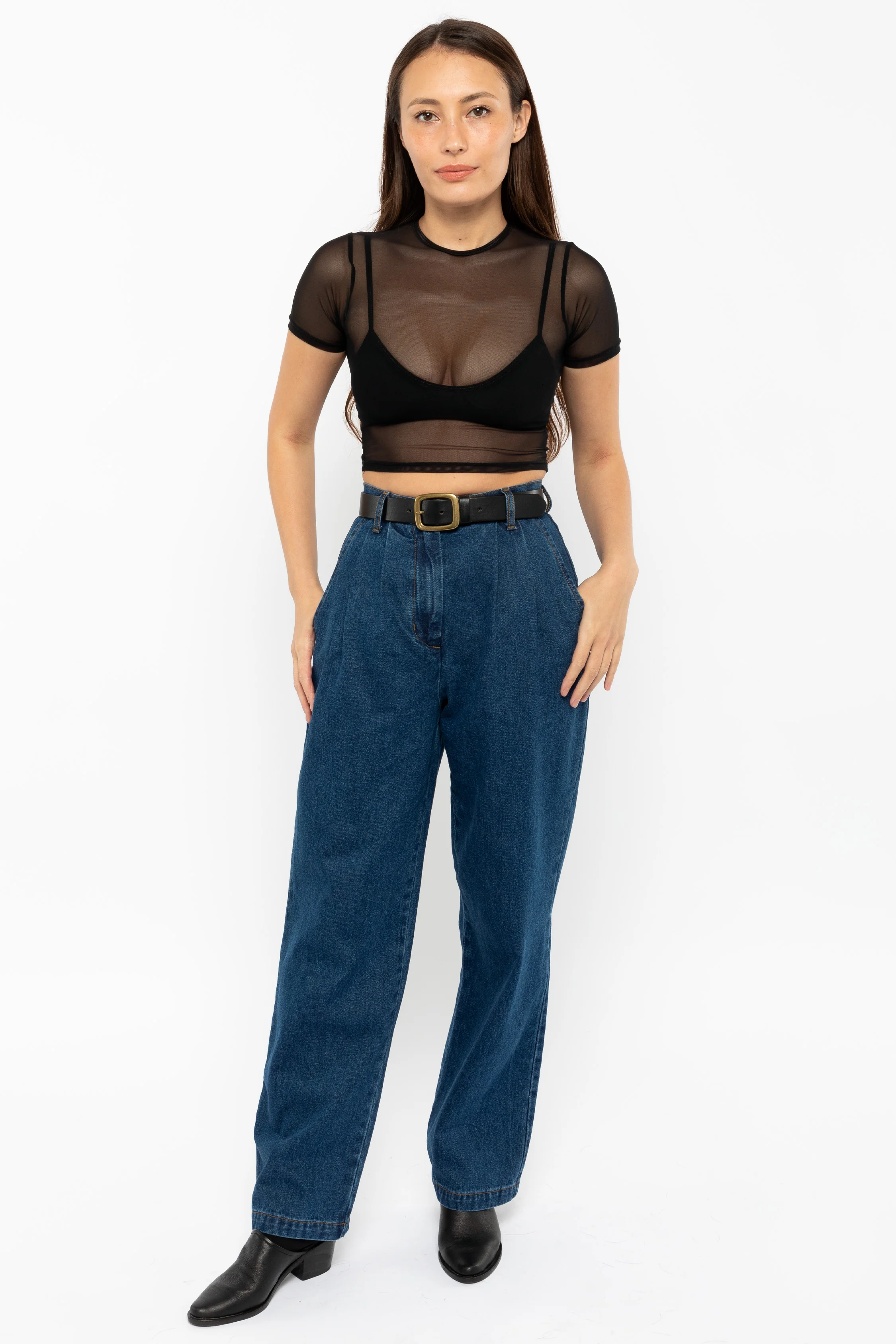 RDNW350 - Pleated Denim Straight Leg Pant - Image 9