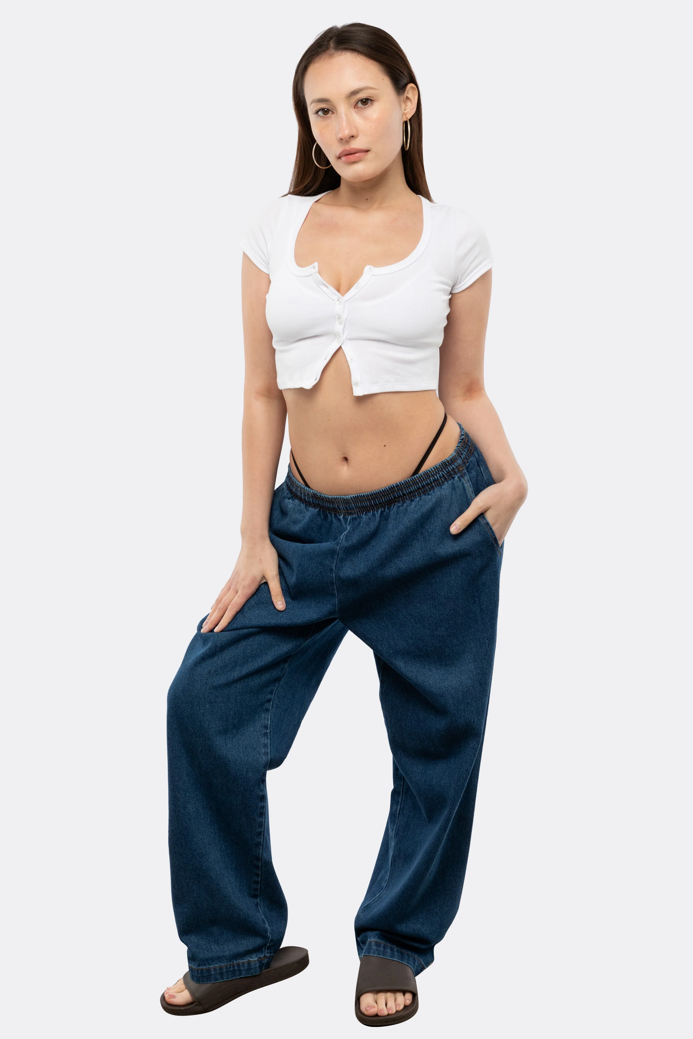 RDNW405 - Unisex 10oz. Wide Leg Denim Pants - Image 2