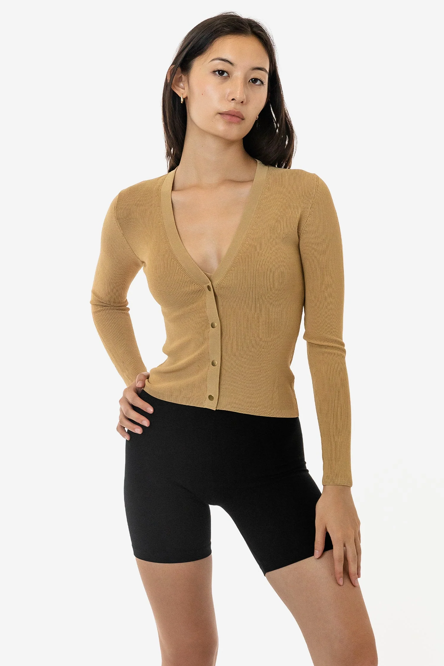 RFK218 - Viscose Nylon V-Neck Cardigan - Image 11