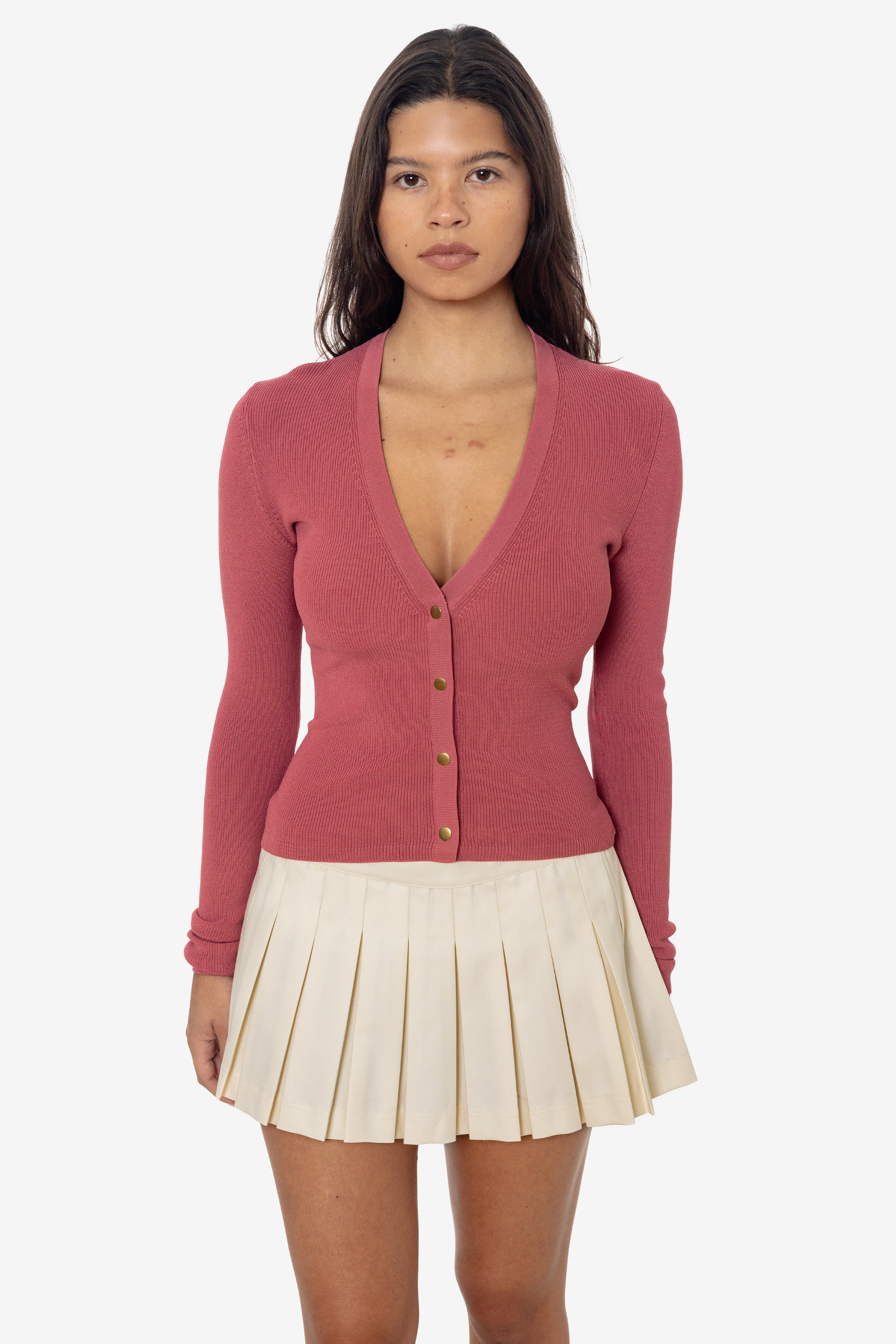 RFK218 - Viscose Nylon V-Neck Cardigan - Image 15