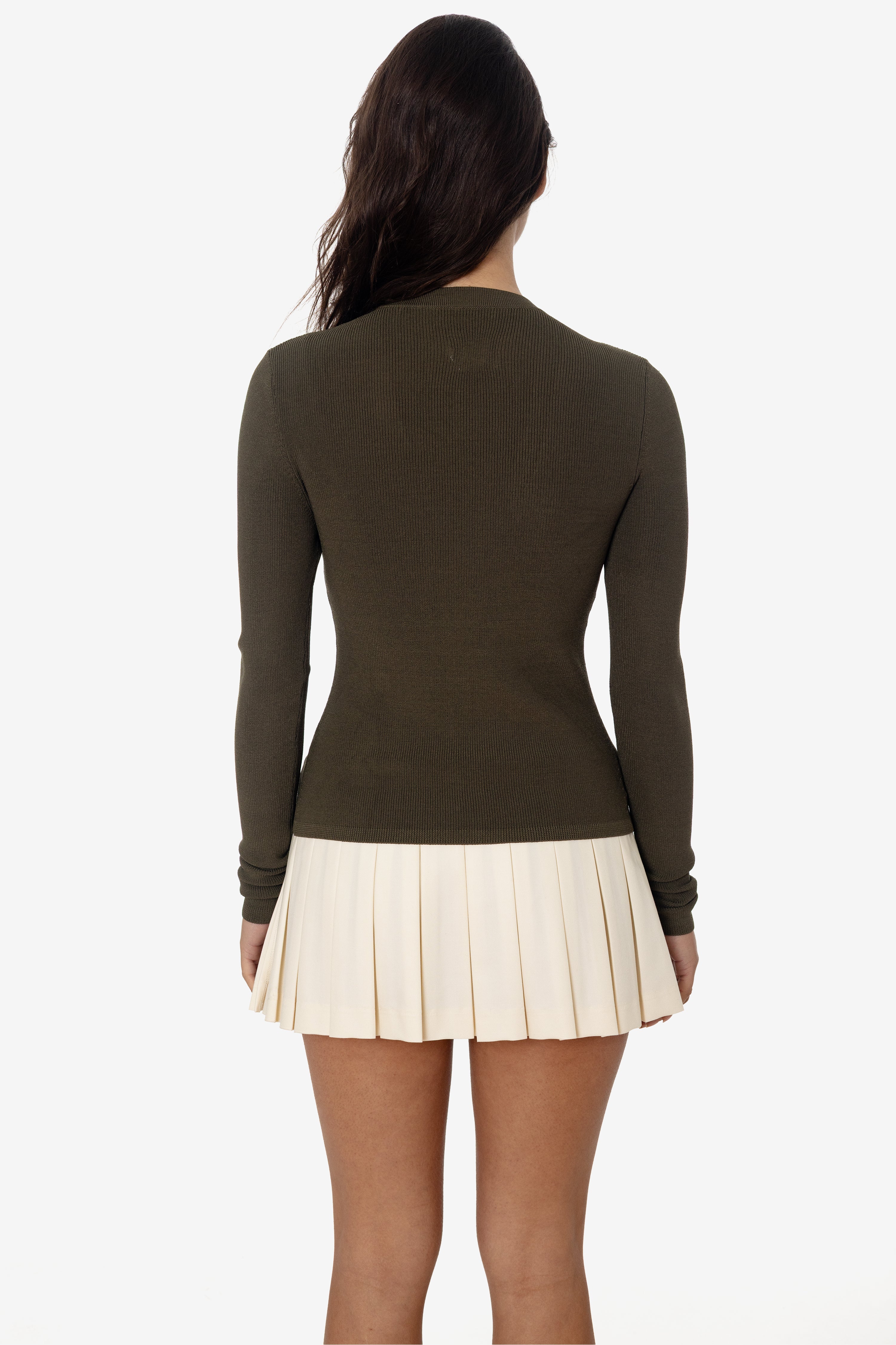 RFK218 - Viscose Nylon V-Neck Cardigan - Image 18