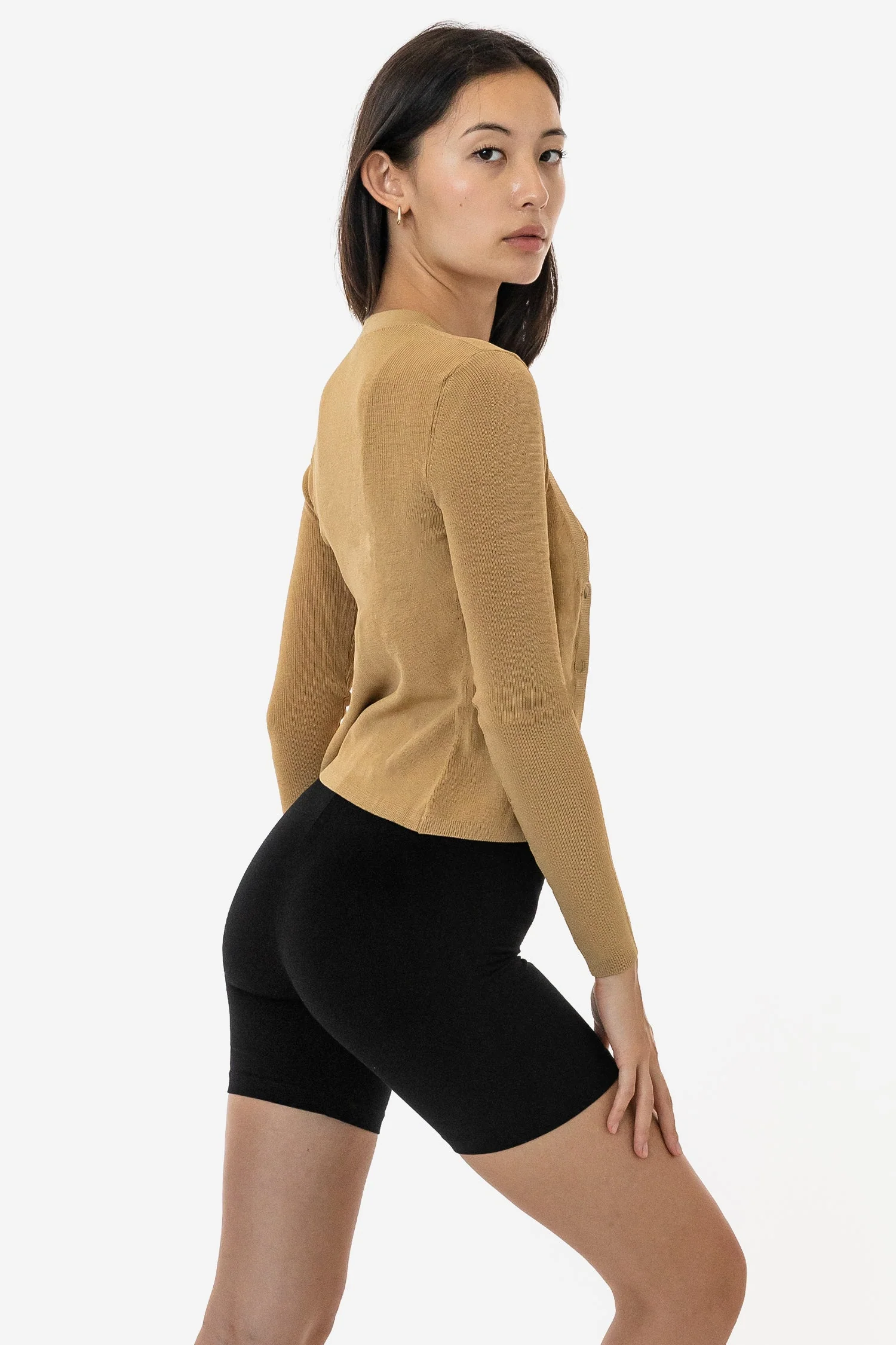 RFK218 - Viscose Nylon V-Neck Cardigan - Image 9