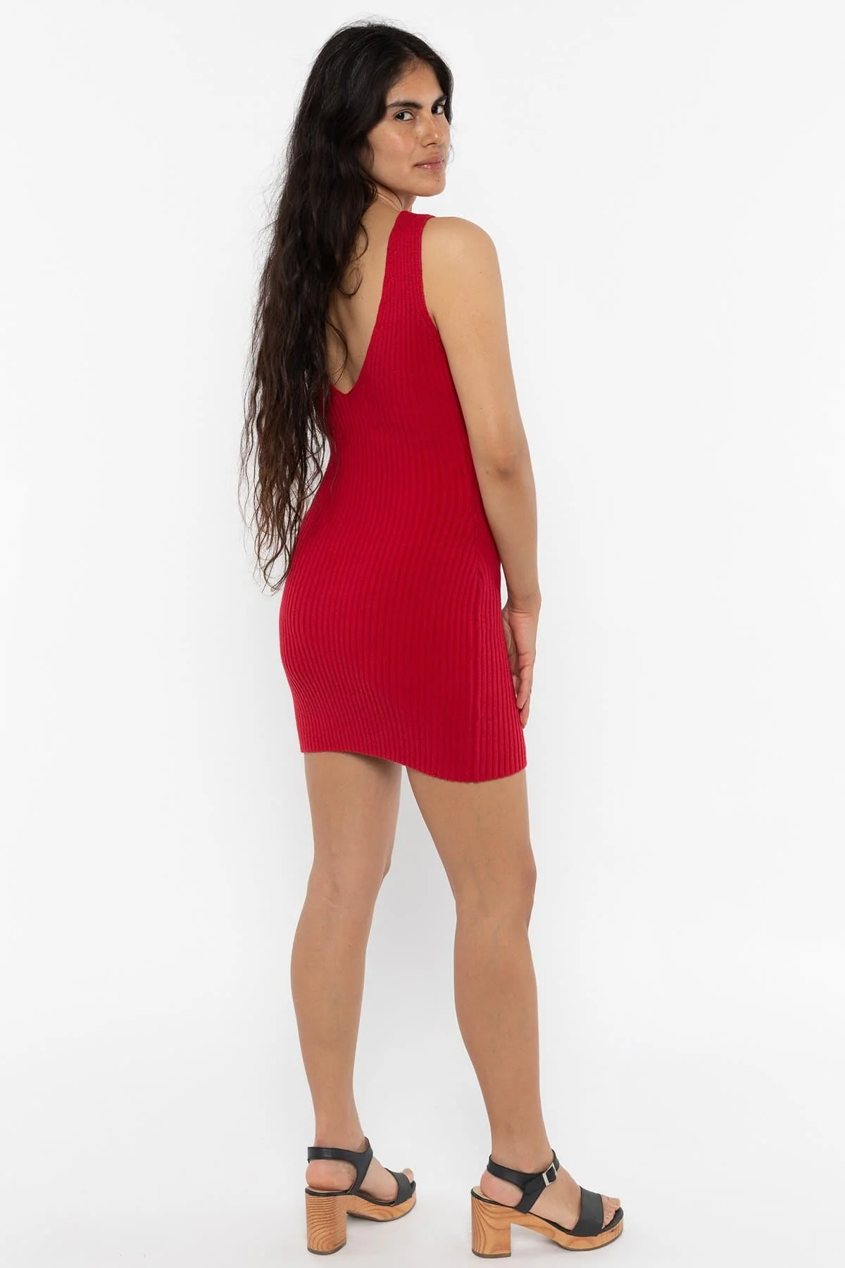 RFK226 - Ultra Heavy Knit Ribbed V Neck Dress - Image 10