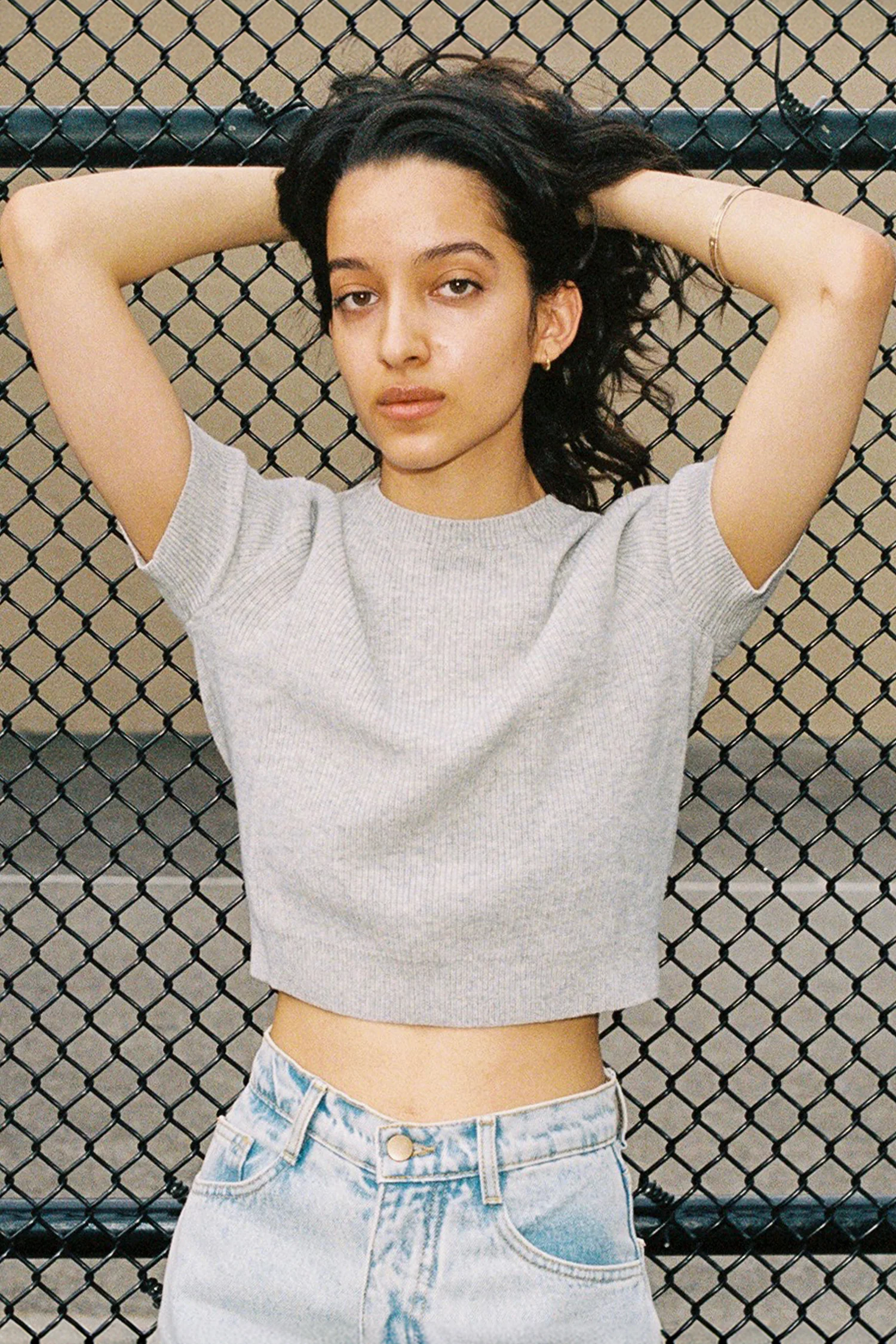 RFK381 - Cashmere Knit Crop Tee - Image 11