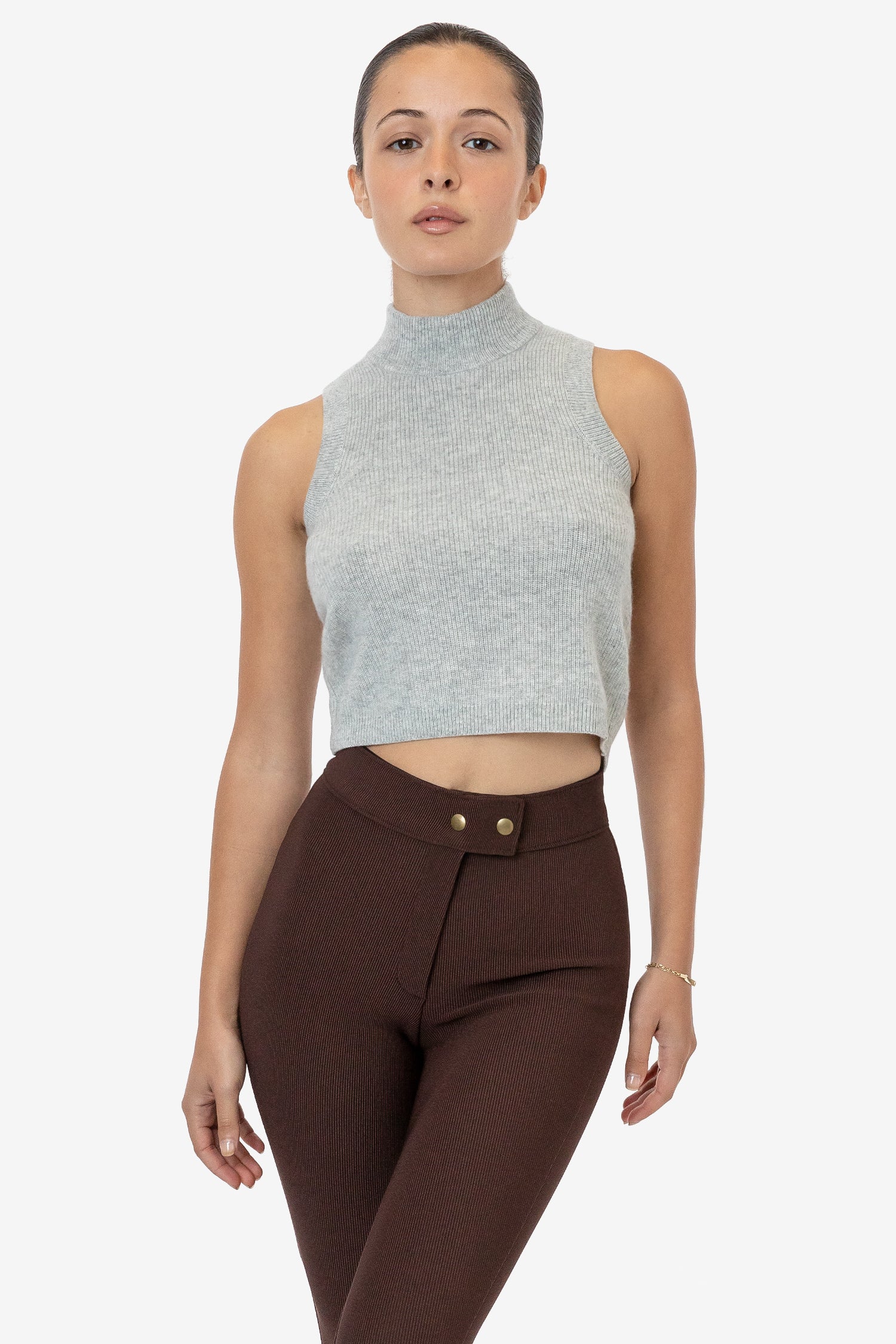 RFK382 - Cashmere Knit Sleeveless Mock Neck - Image 4
