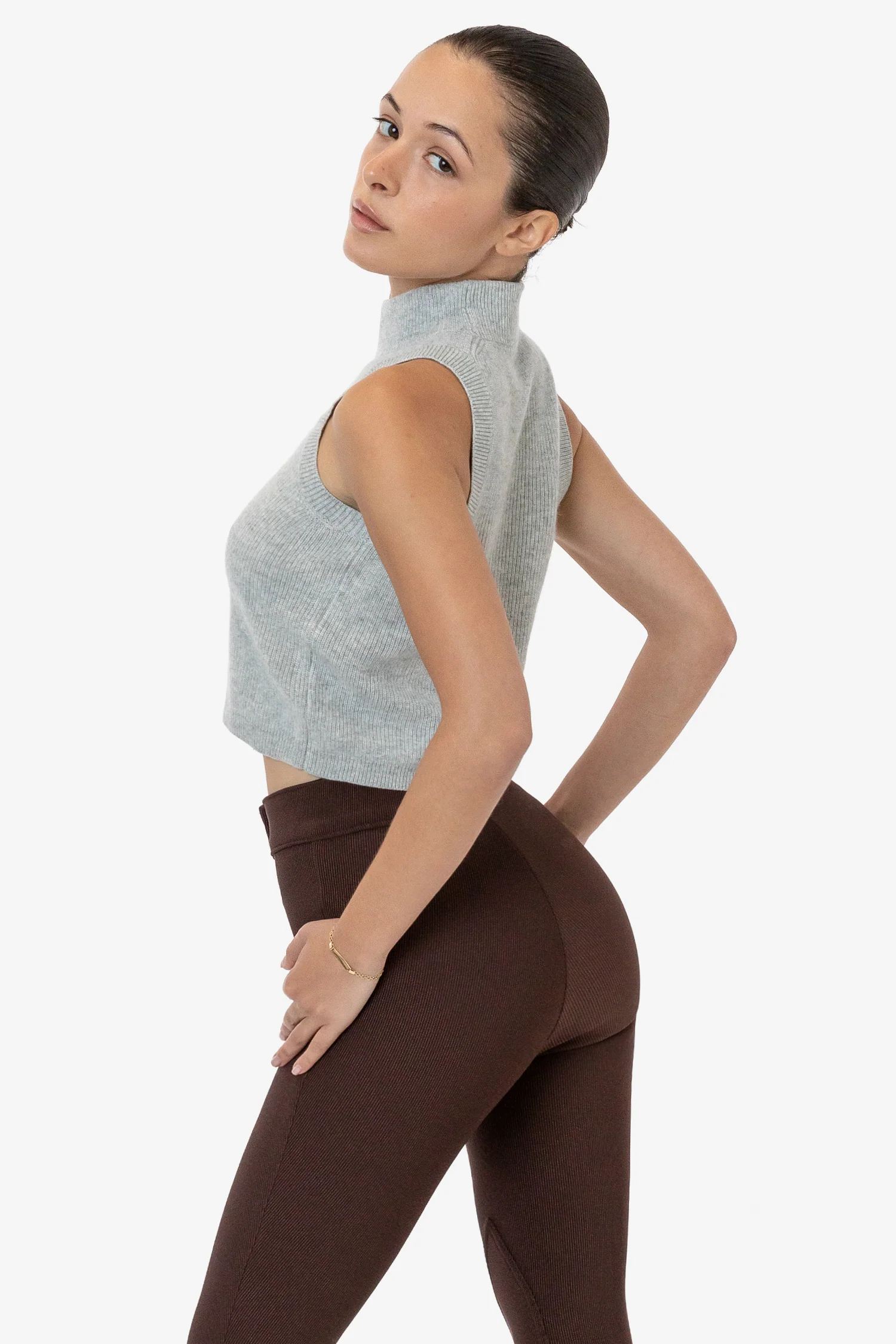 RFK382 - Cashmere Knit Sleeveless Mock Neck - Image 6