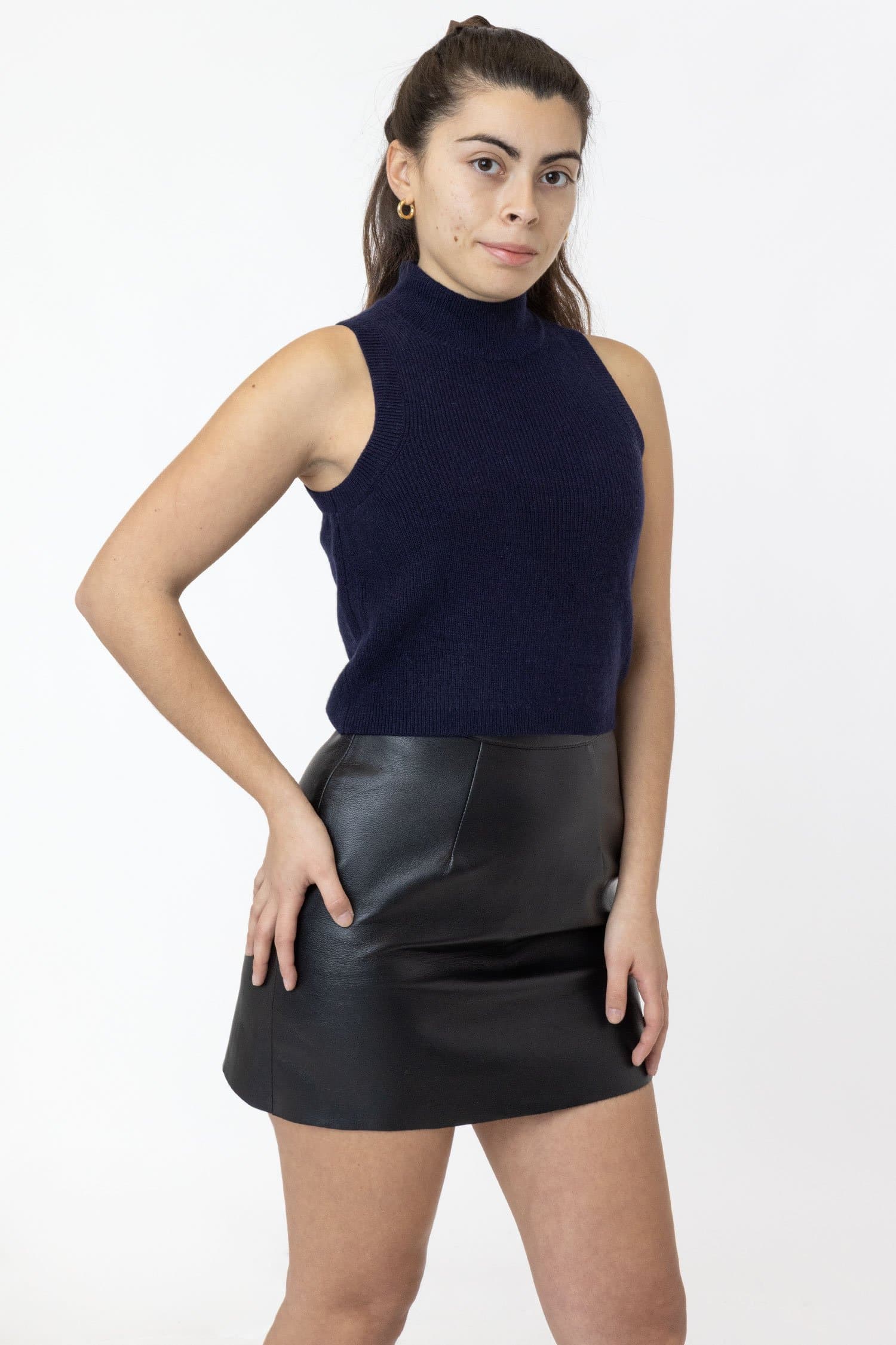RFK382 - Cashmere Knit Sleeveless Mock Neck - Image 9