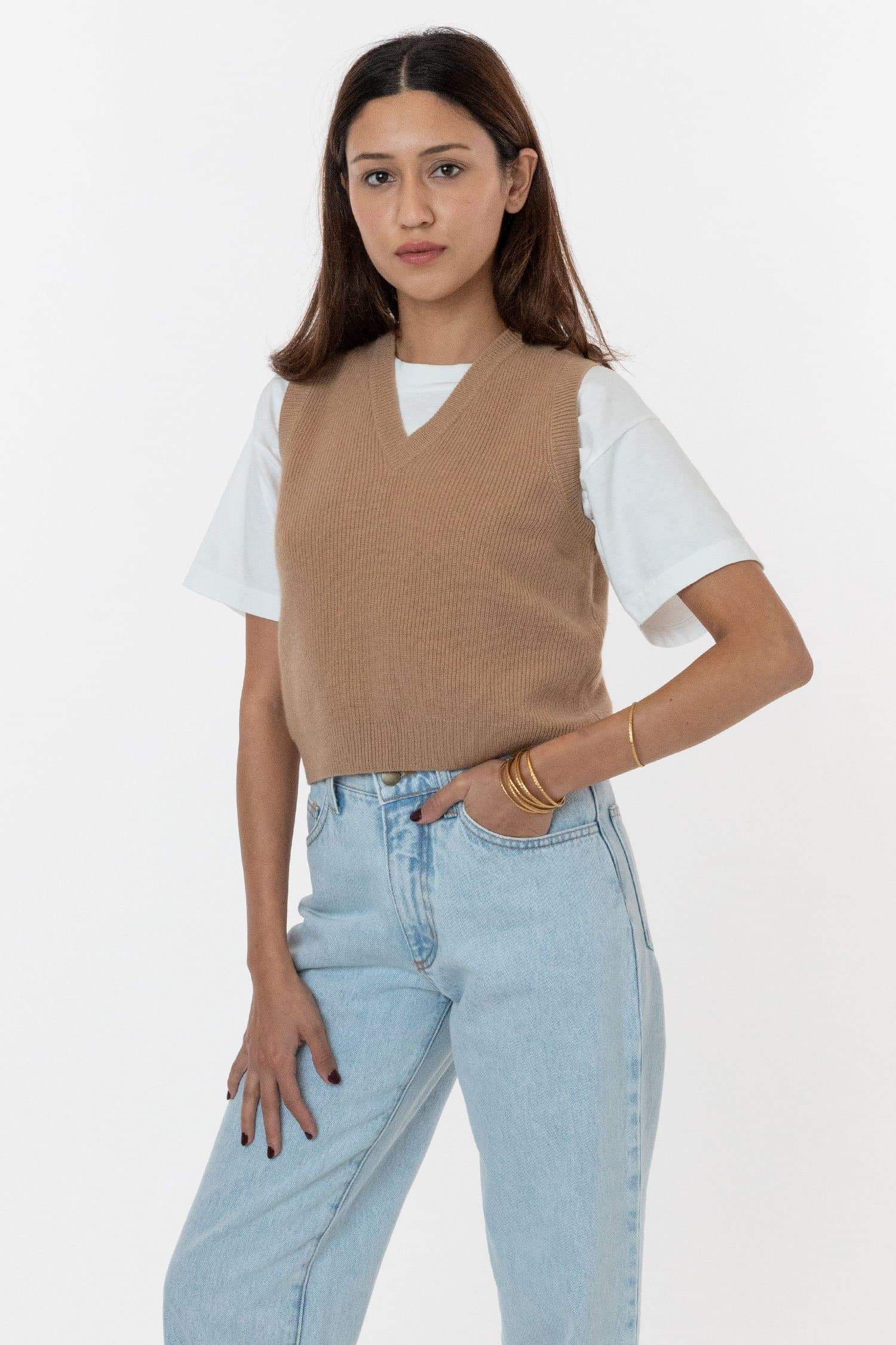 RFK313 - Cashmere Knit V-Neck Vest - Image 6
