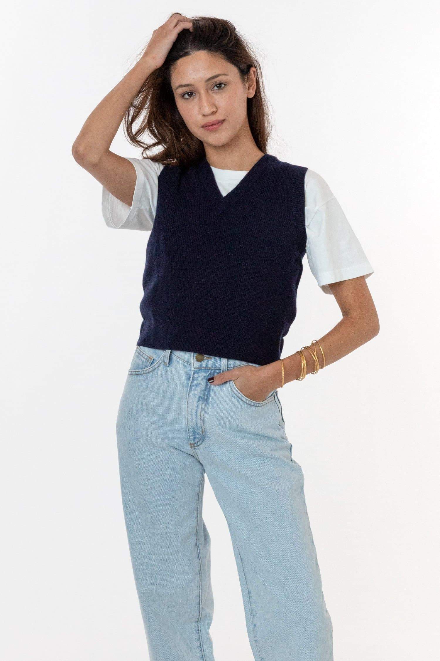 RFK313 - Cashmere Knit V-Neck Vest - Image 8