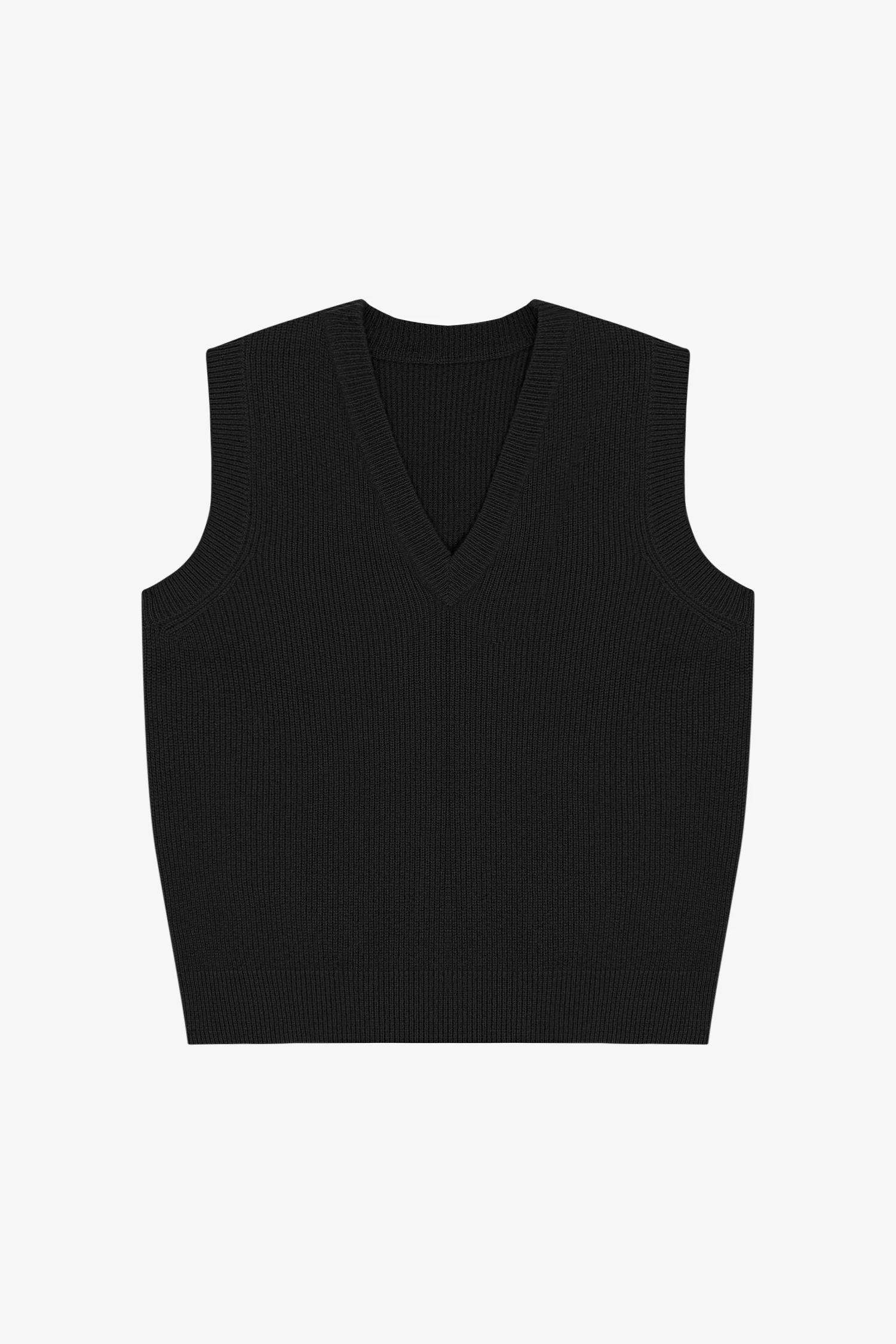 RFK313 - Cashmere Knit V-Neck Vest - Image 9