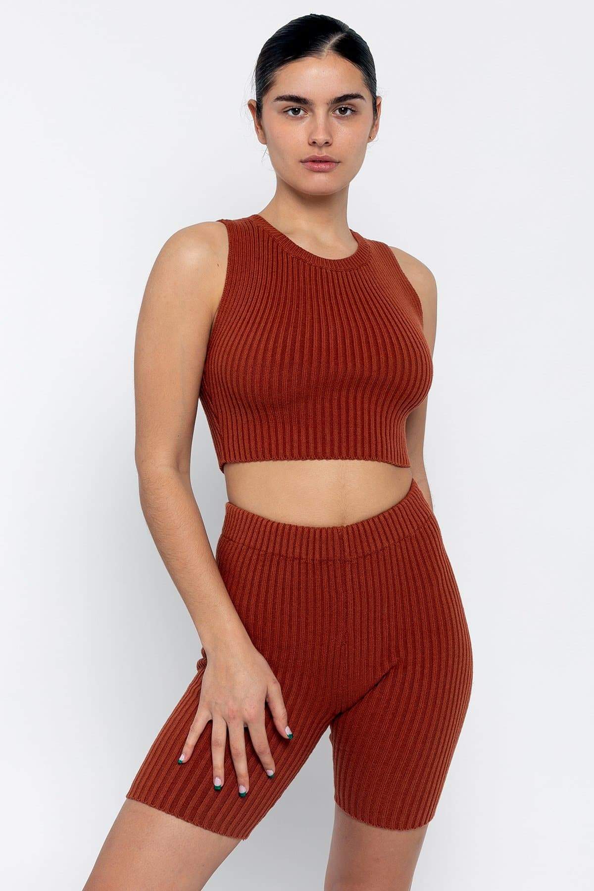 RFK50 - Ultra Heavy Knit Ribbed Crop Top - Image 12