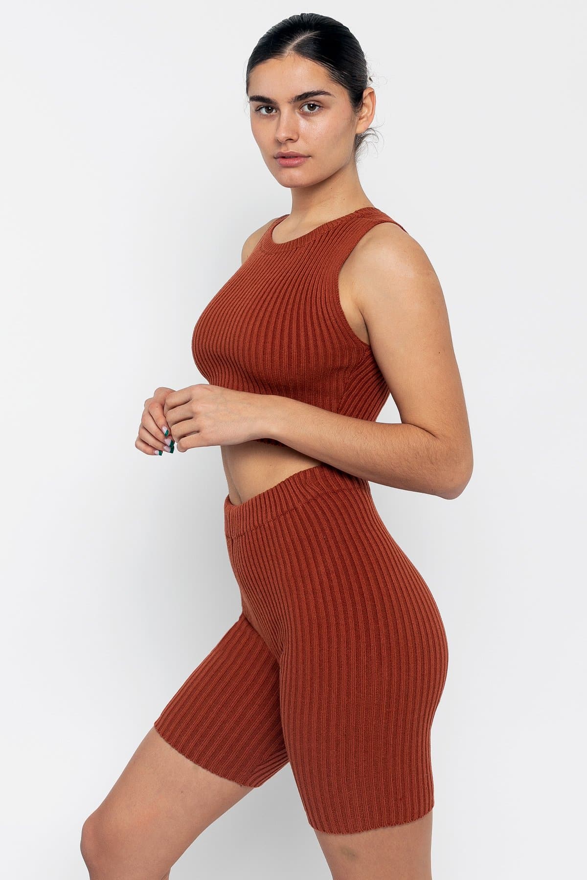 RFK50 - Ultra Heavy Knit Ribbed Crop Top - Image 13