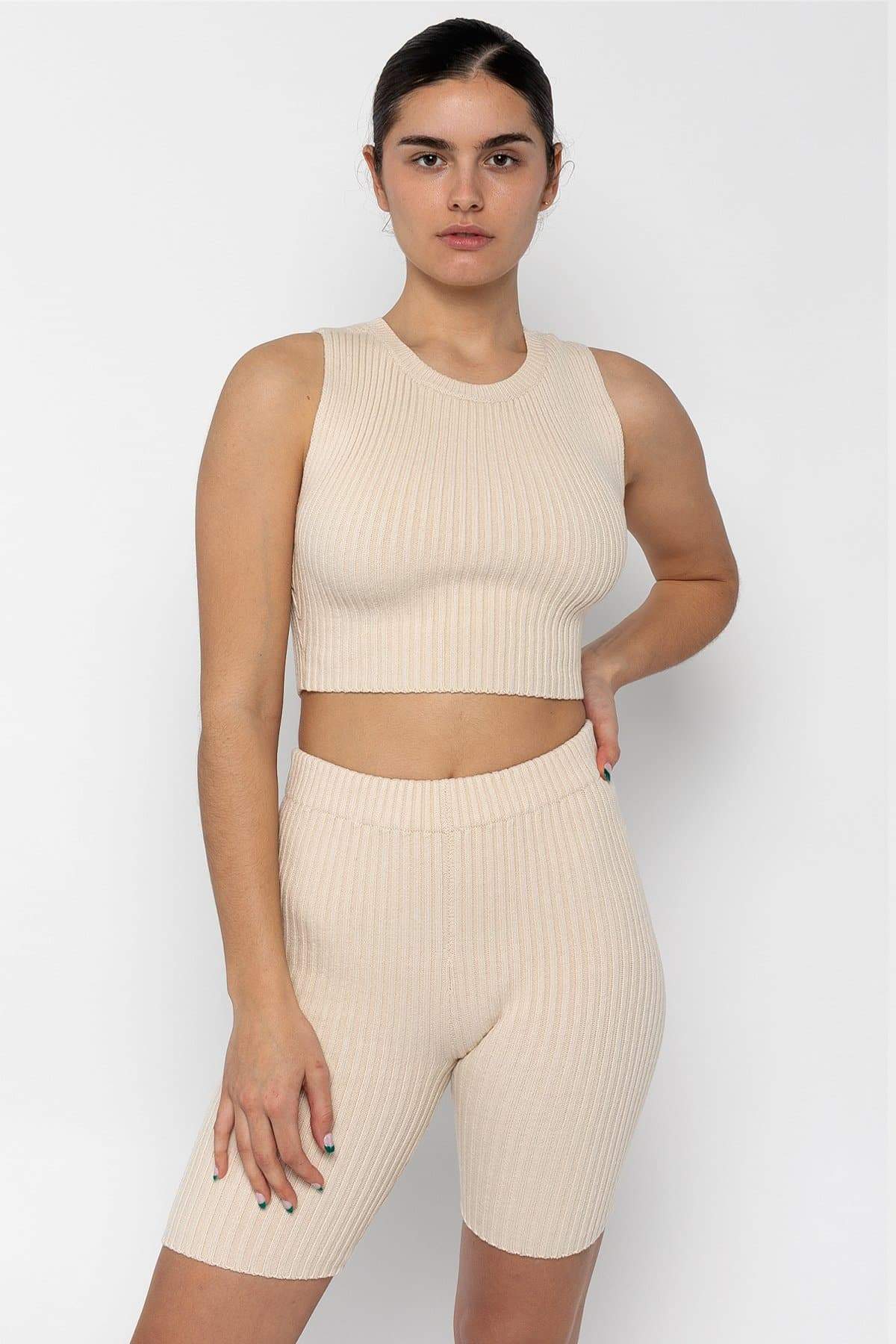 RFK50 - Ultra Heavy Knit Ribbed Crop Top - Image 5