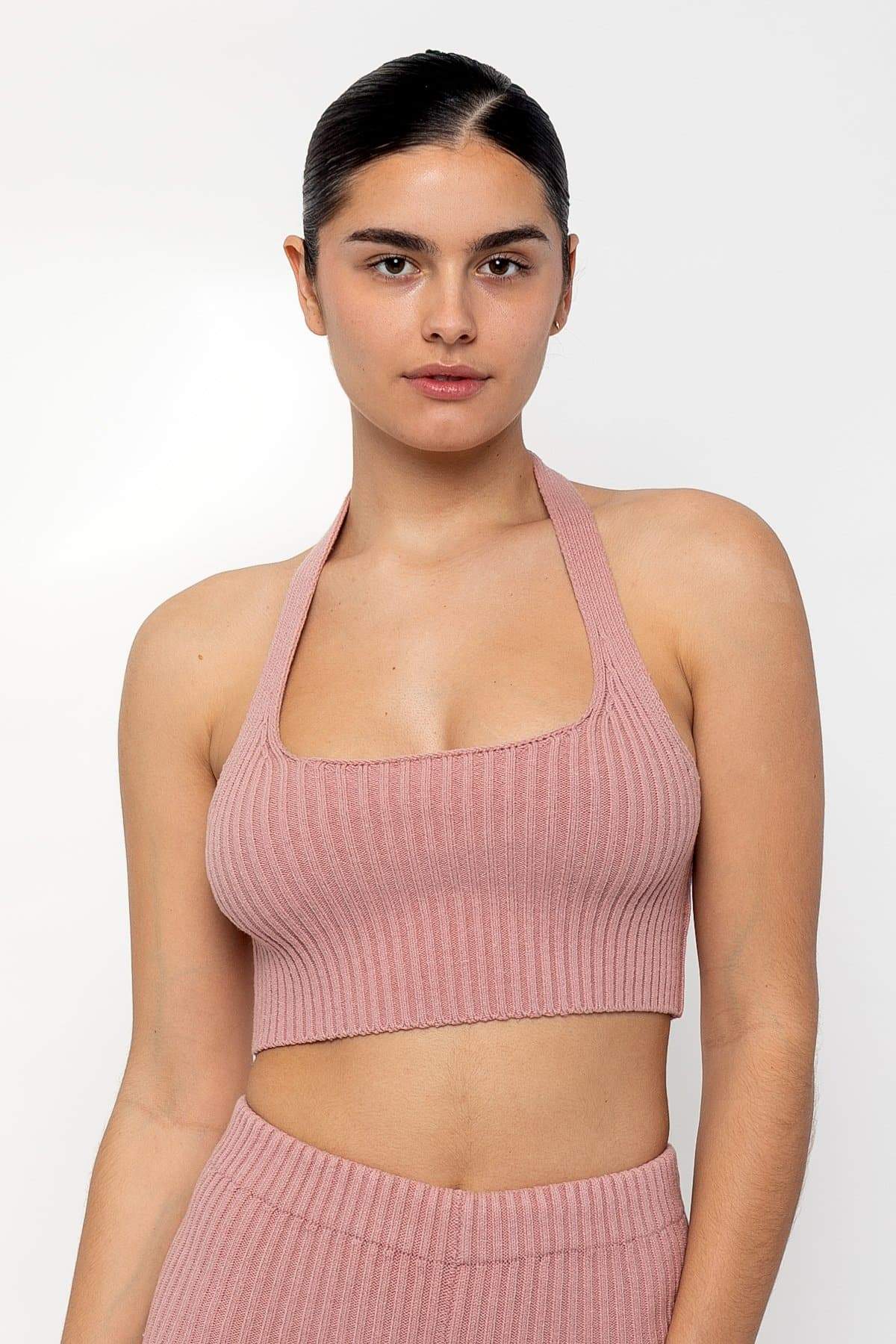 RFK51 - Ultra Heavy Knit Ribbed Halter Top - Image 10