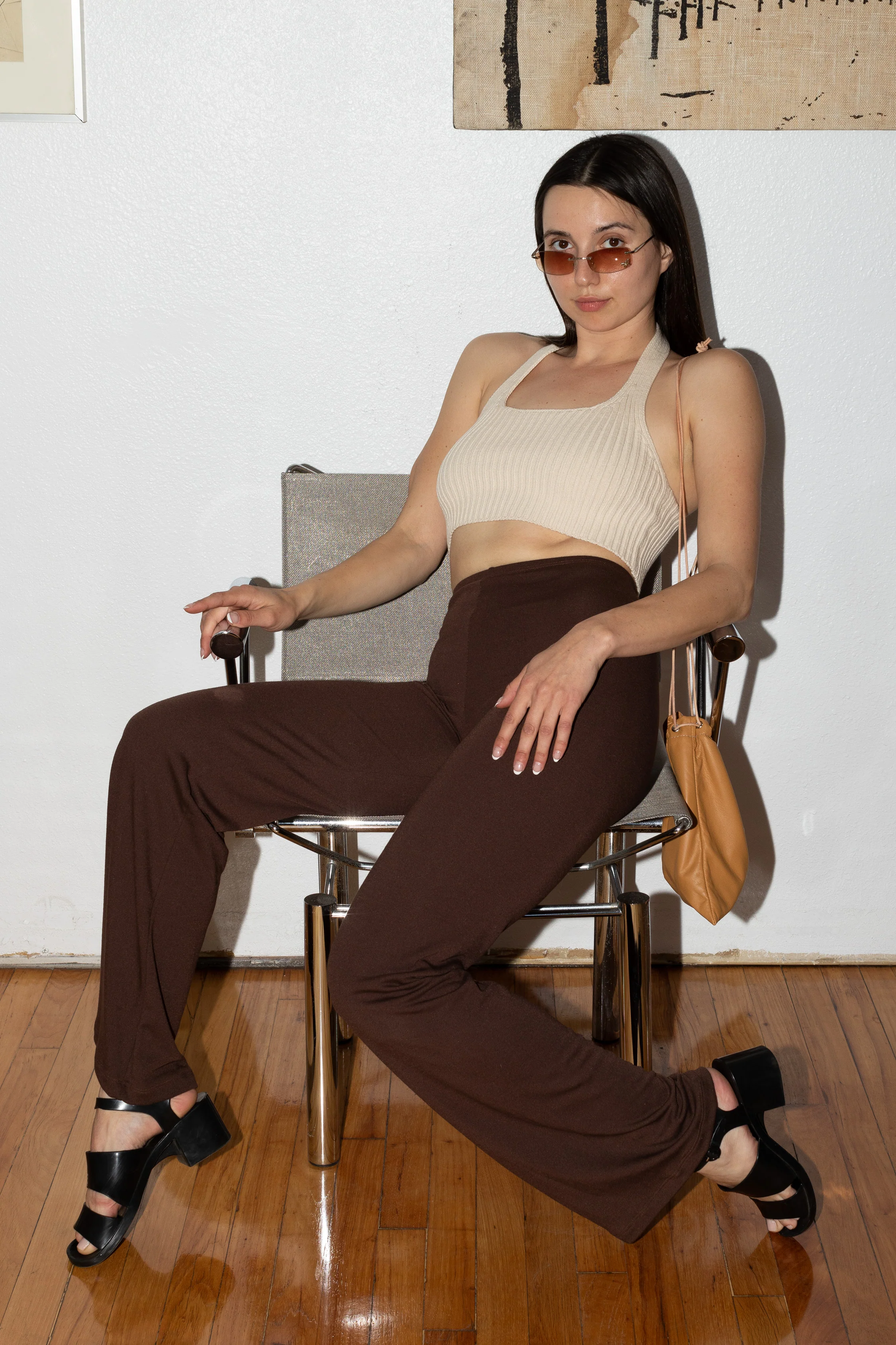 RFK51 - Ultra Heavy Knit Ribbed Halter Top - Image 17