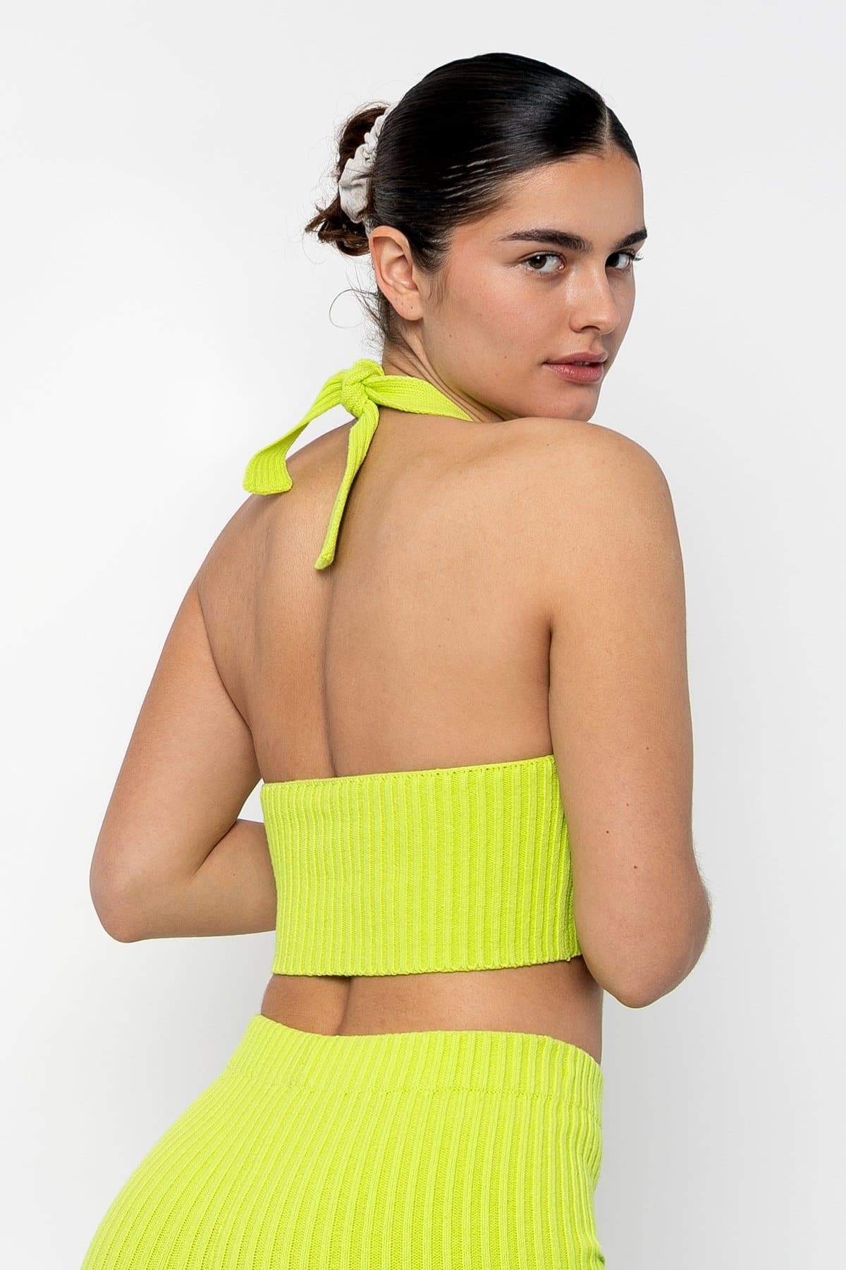 RFK51 - Ultra Heavy Knit Ribbed Halter Top - Image 9