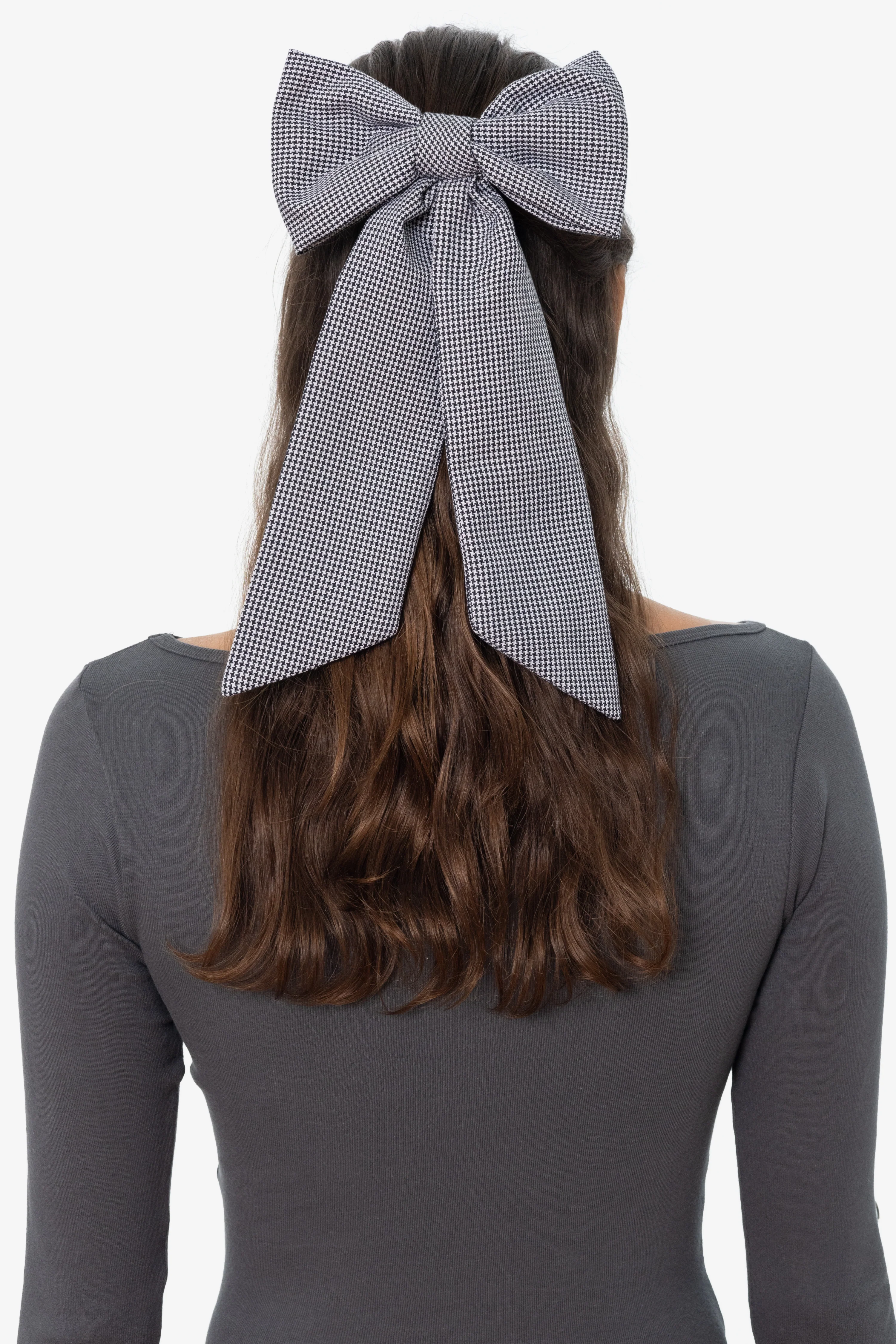 RGB051P - Plaid Long Schoolgirl Bow - Image 4