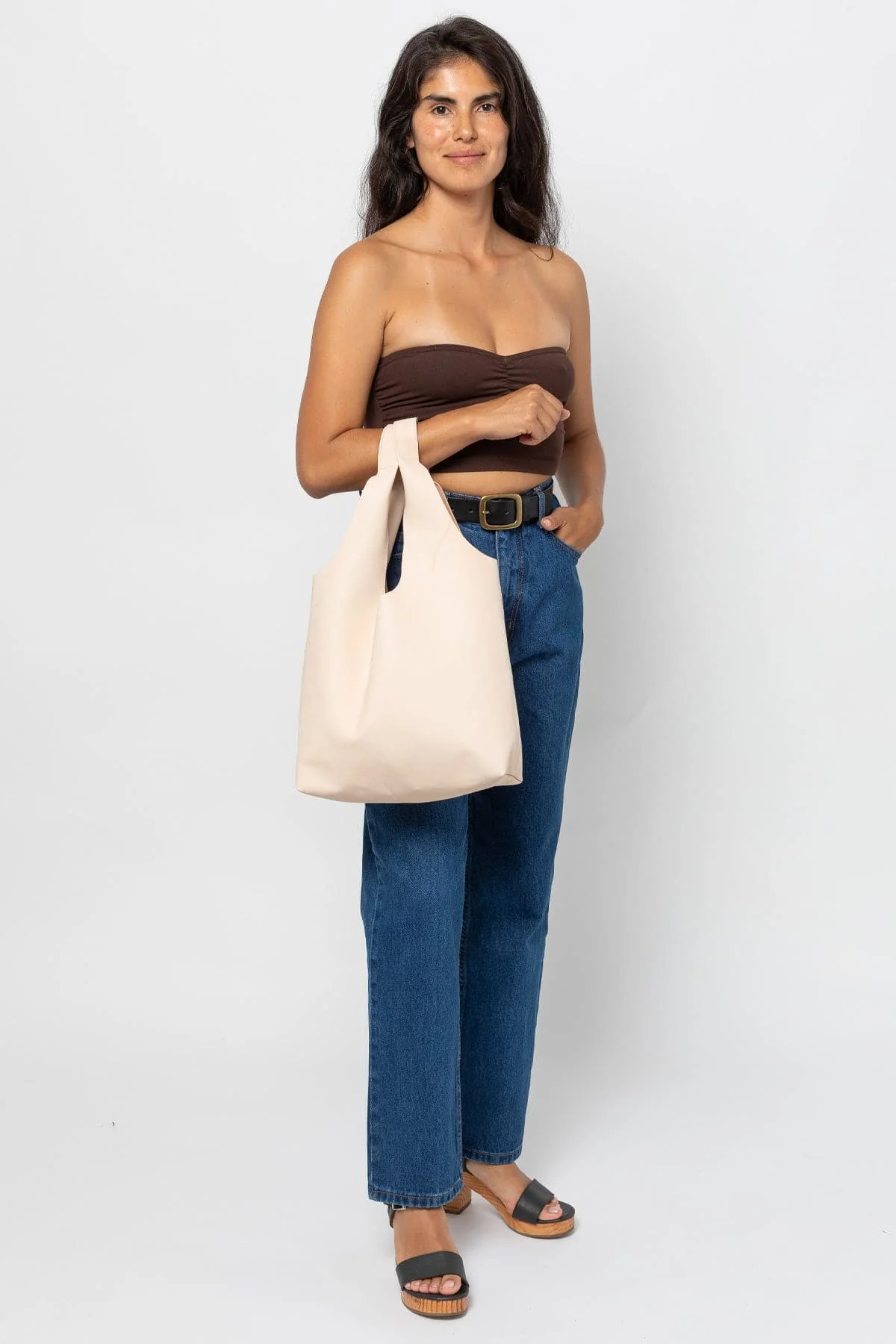 RLH3406 - Monochromatic Leather Shopping Bag - Image 12