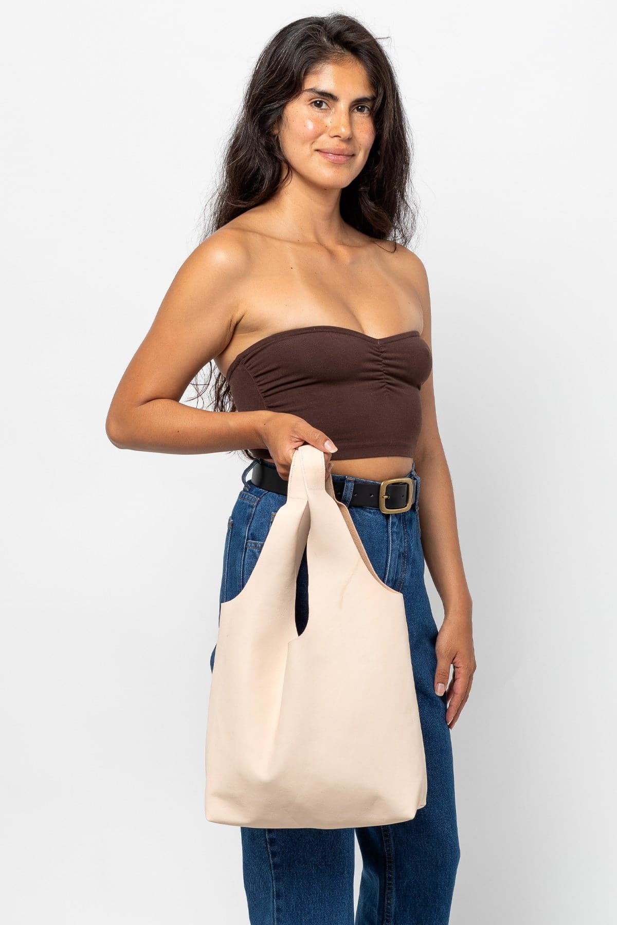 RLH3406 - Monochromatic Leather Shopping Bag - Image 13