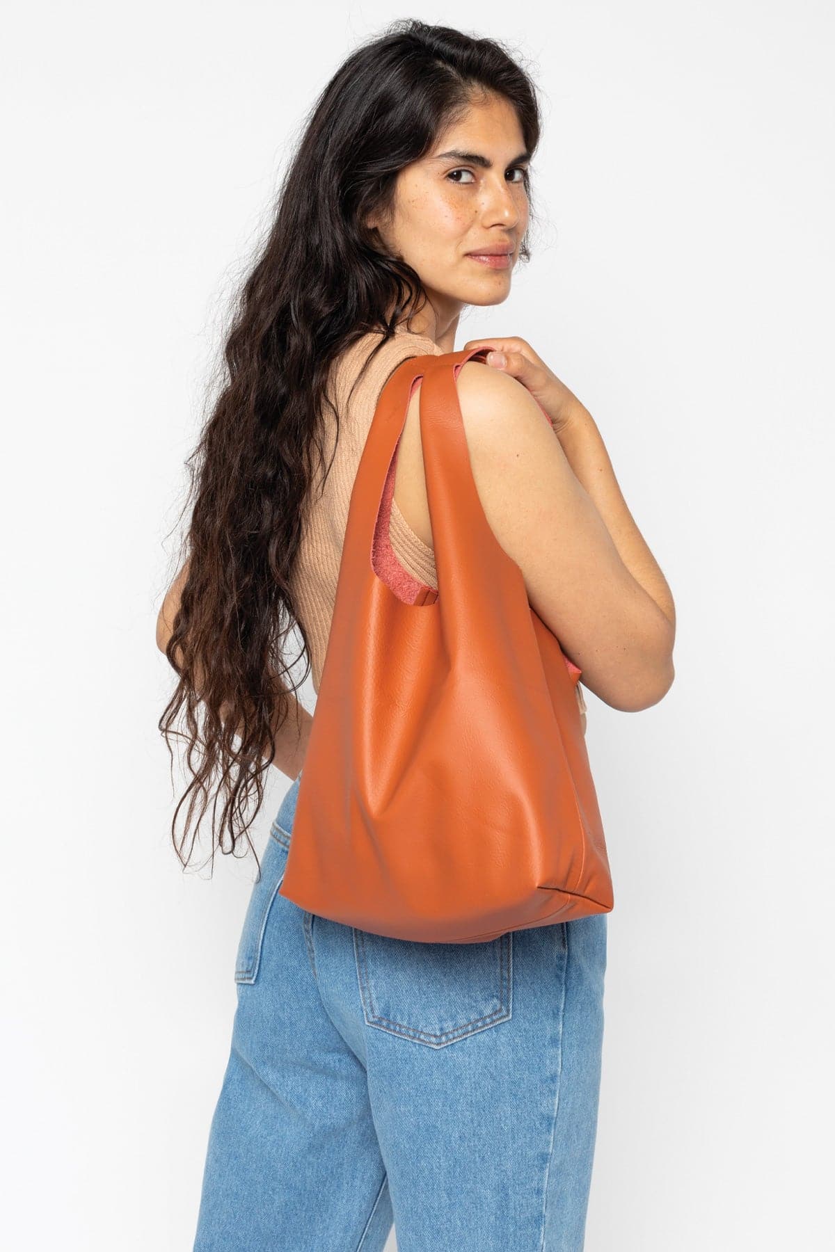 RLH3406 - Monochromatic Leather Shopping Bag - Image 16