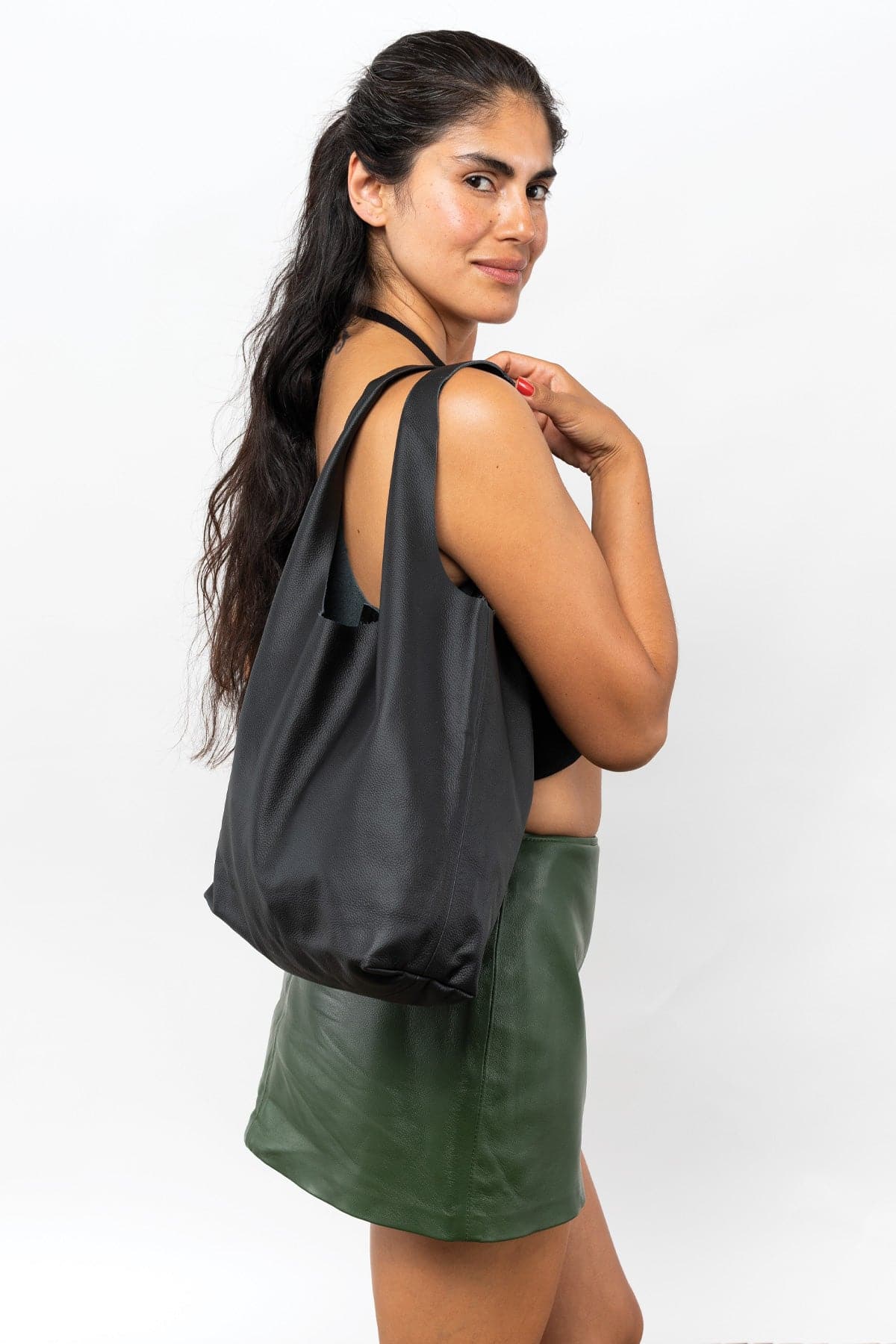 RLH3406 - Monochromatic Leather Shopping Bag - Image 25