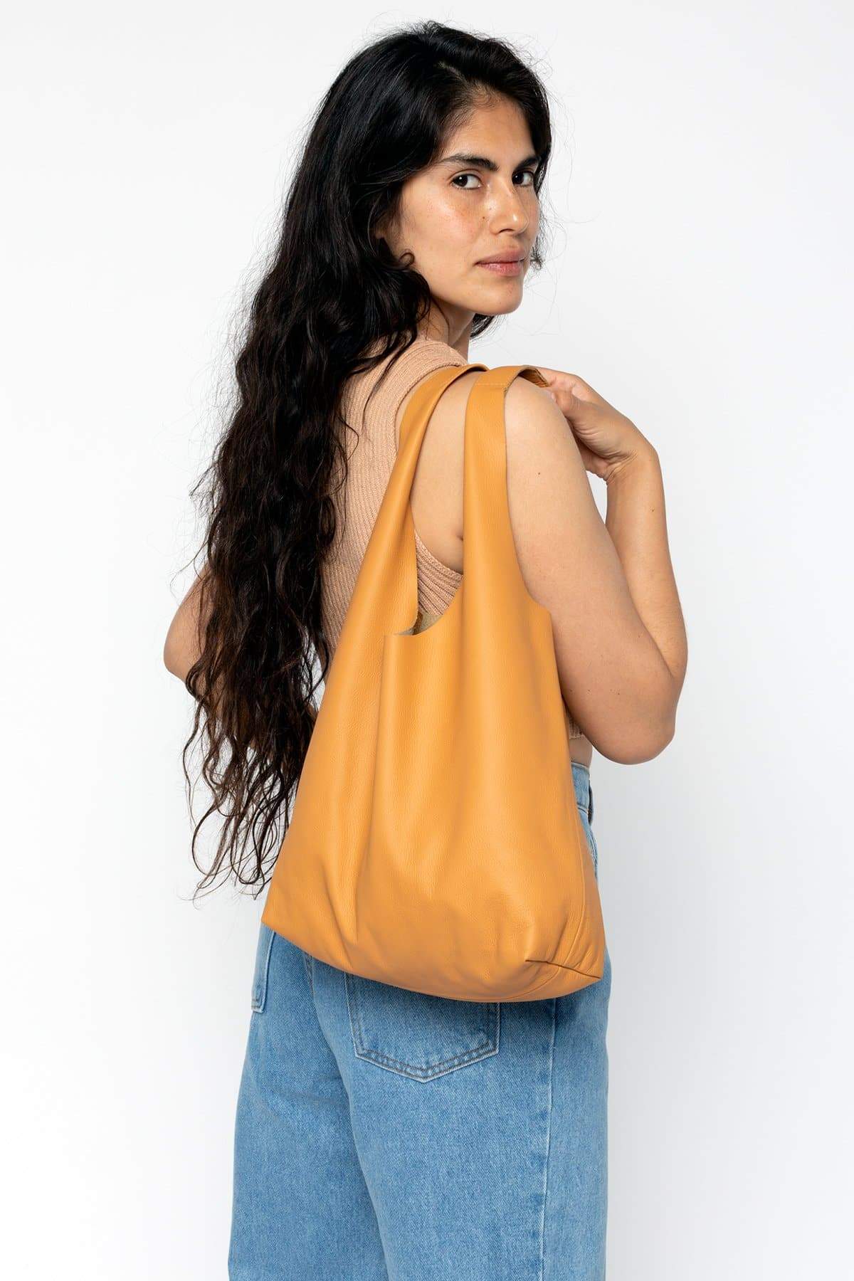 RLH3406 - Monochromatic Leather Shopping Bag - Image 3