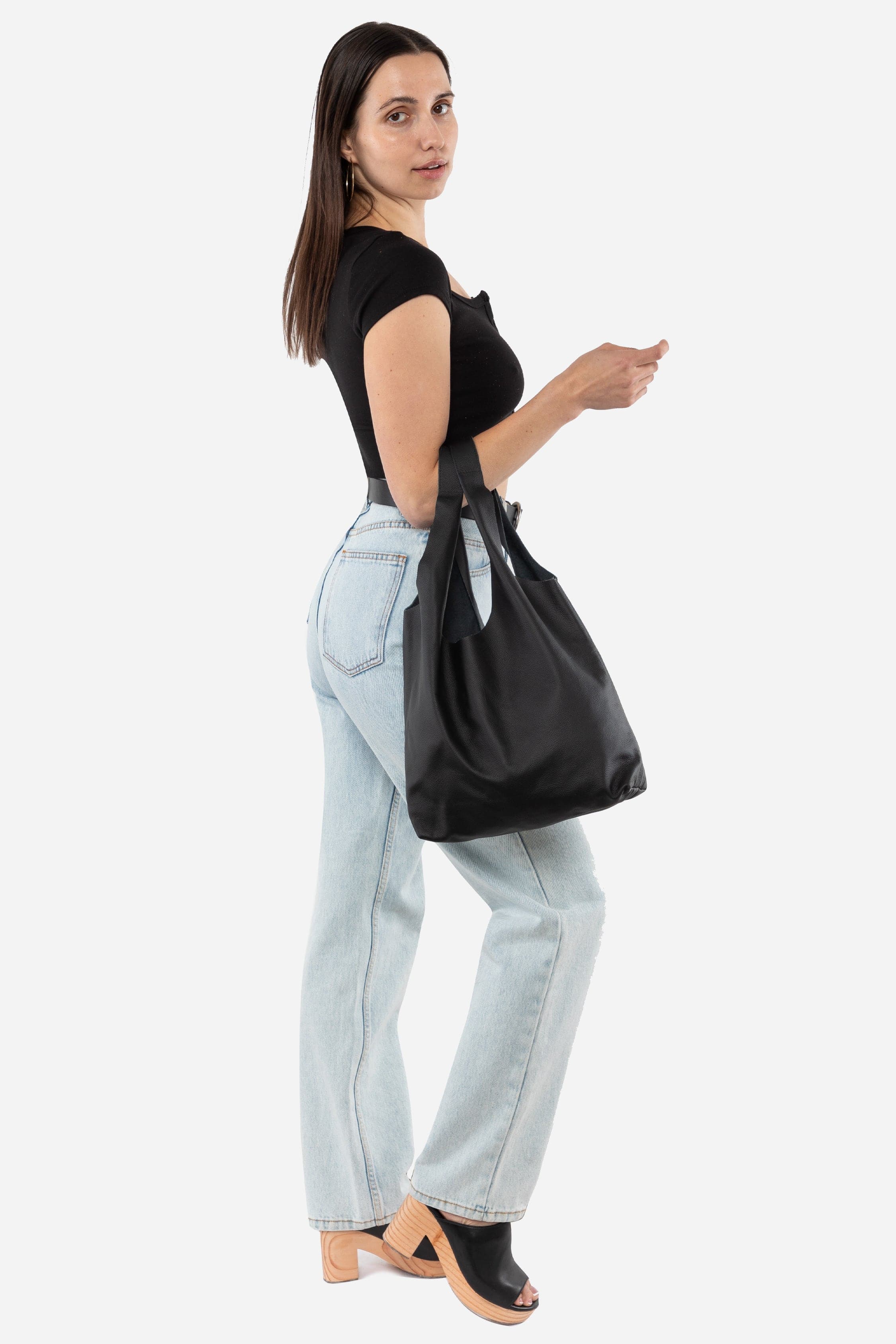 RLH3406 - Monochromatic Leather Shopping Bag - Image 43