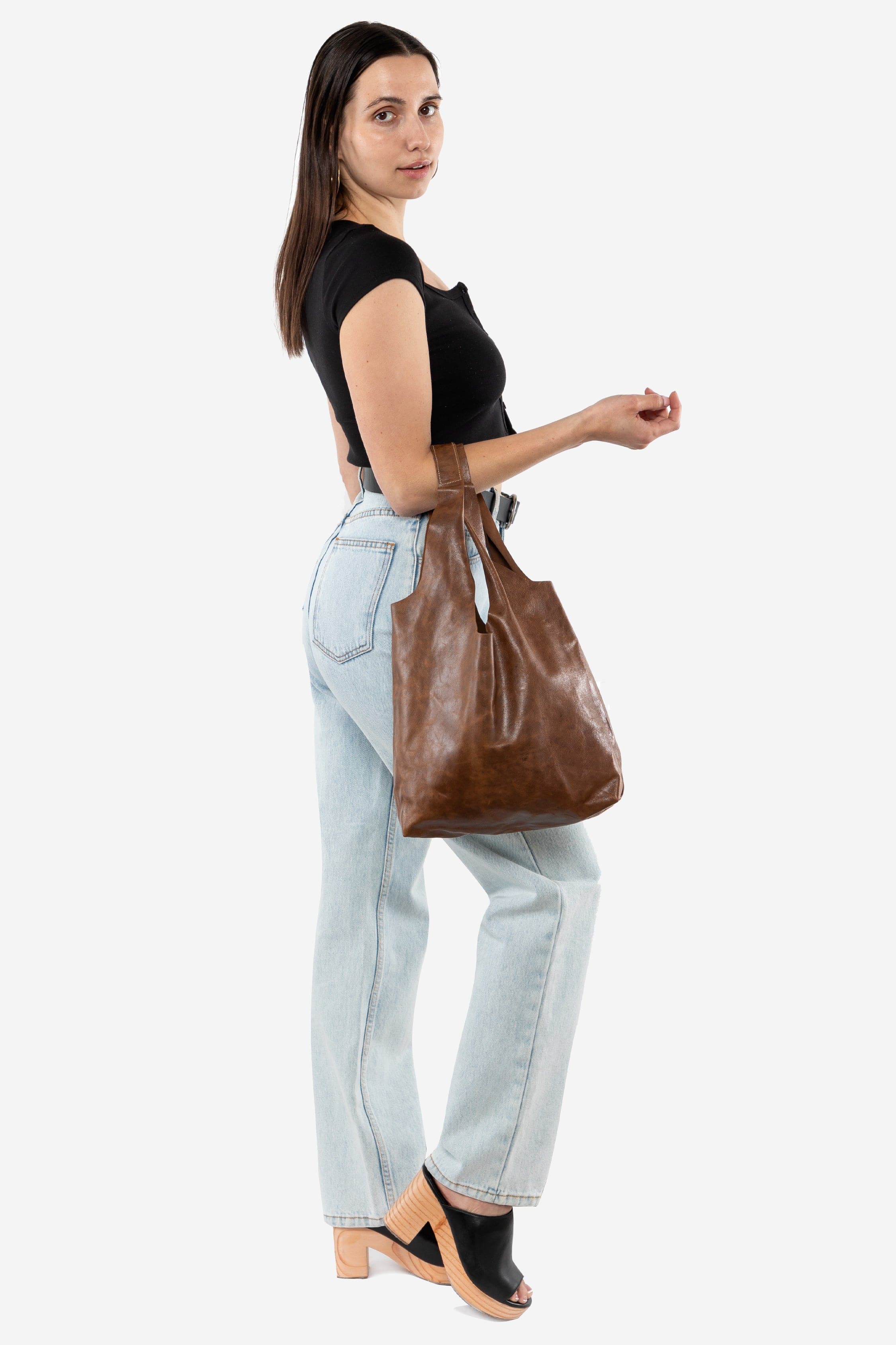 RLH3406 - Monochromatic Leather Shopping Bag - Image 45