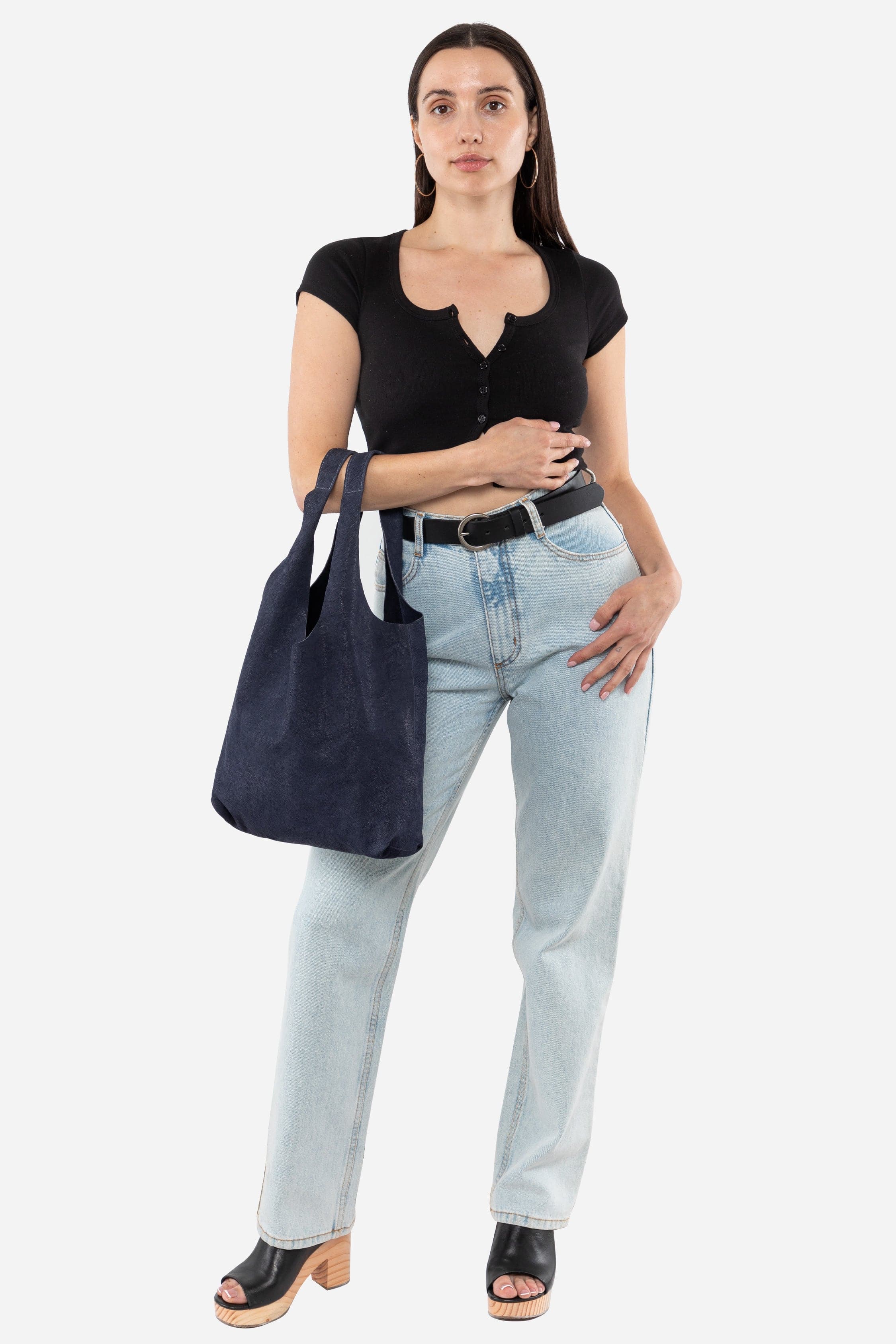 RLH3406 - Monochromatic Leather Shopping Bag - Image 48