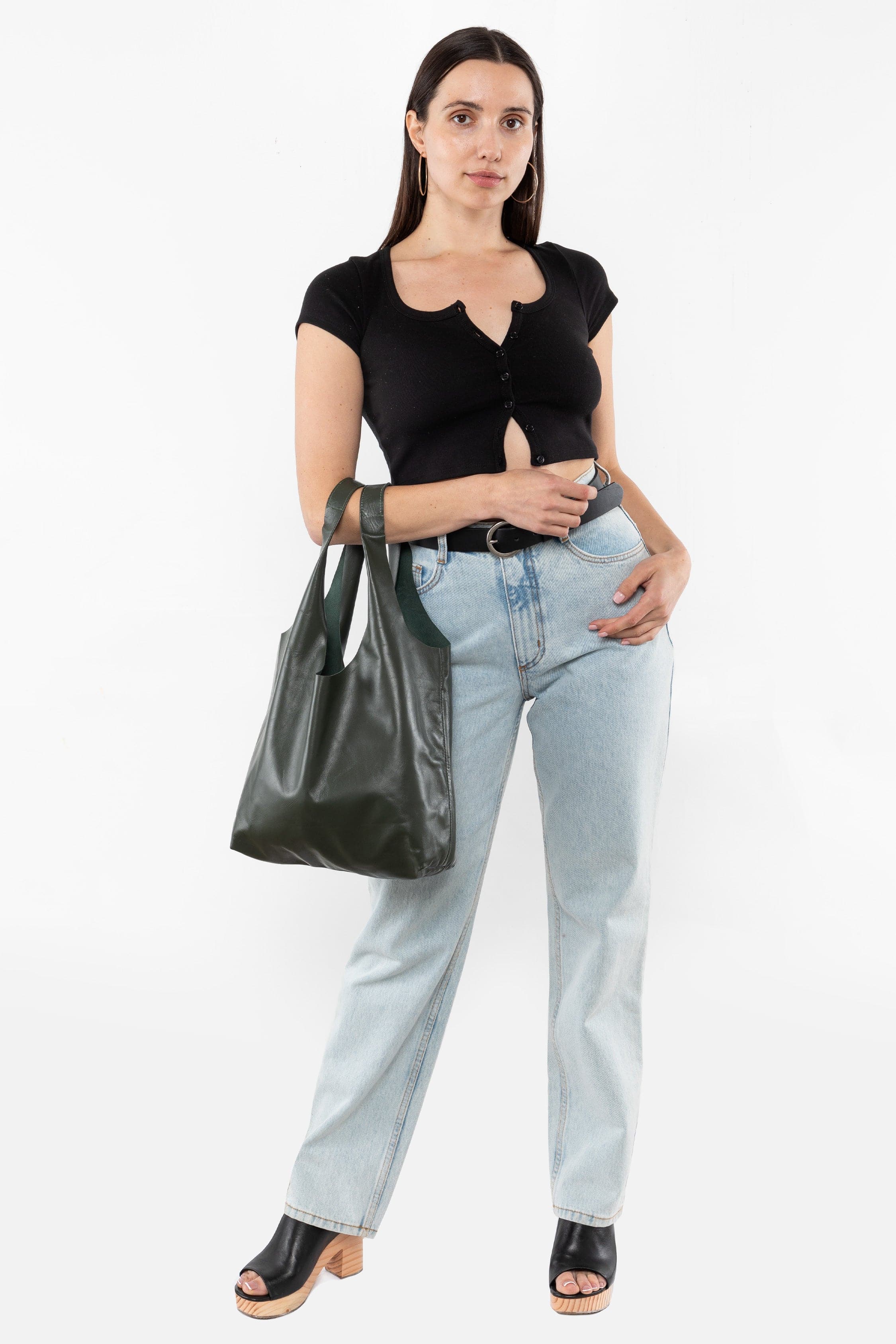 RLH3406 - Monochromatic Leather Shopping Bag - Image 52