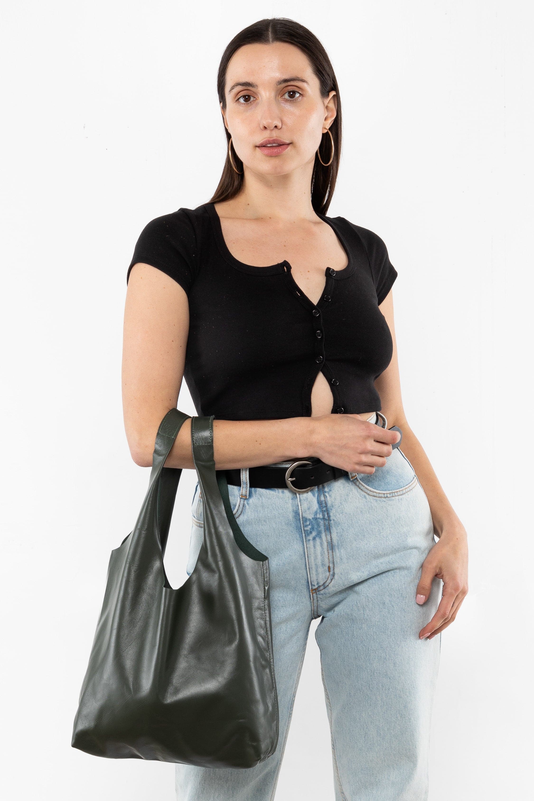 RLH3406 - Monochromatic Leather Shopping Bag - Image 53